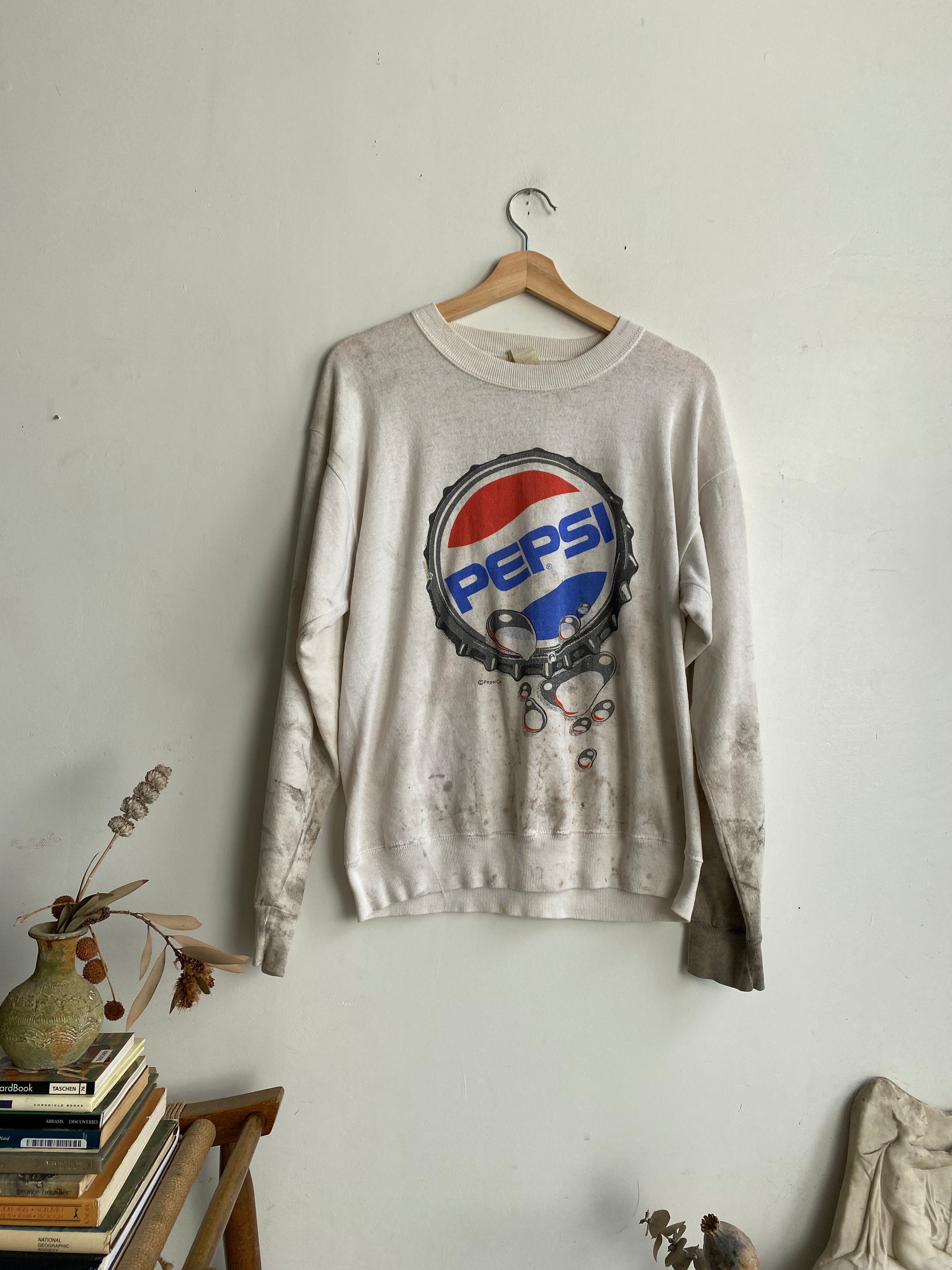 1980s Thrashed Pepsi Sweatshirt (Boxy M/L)