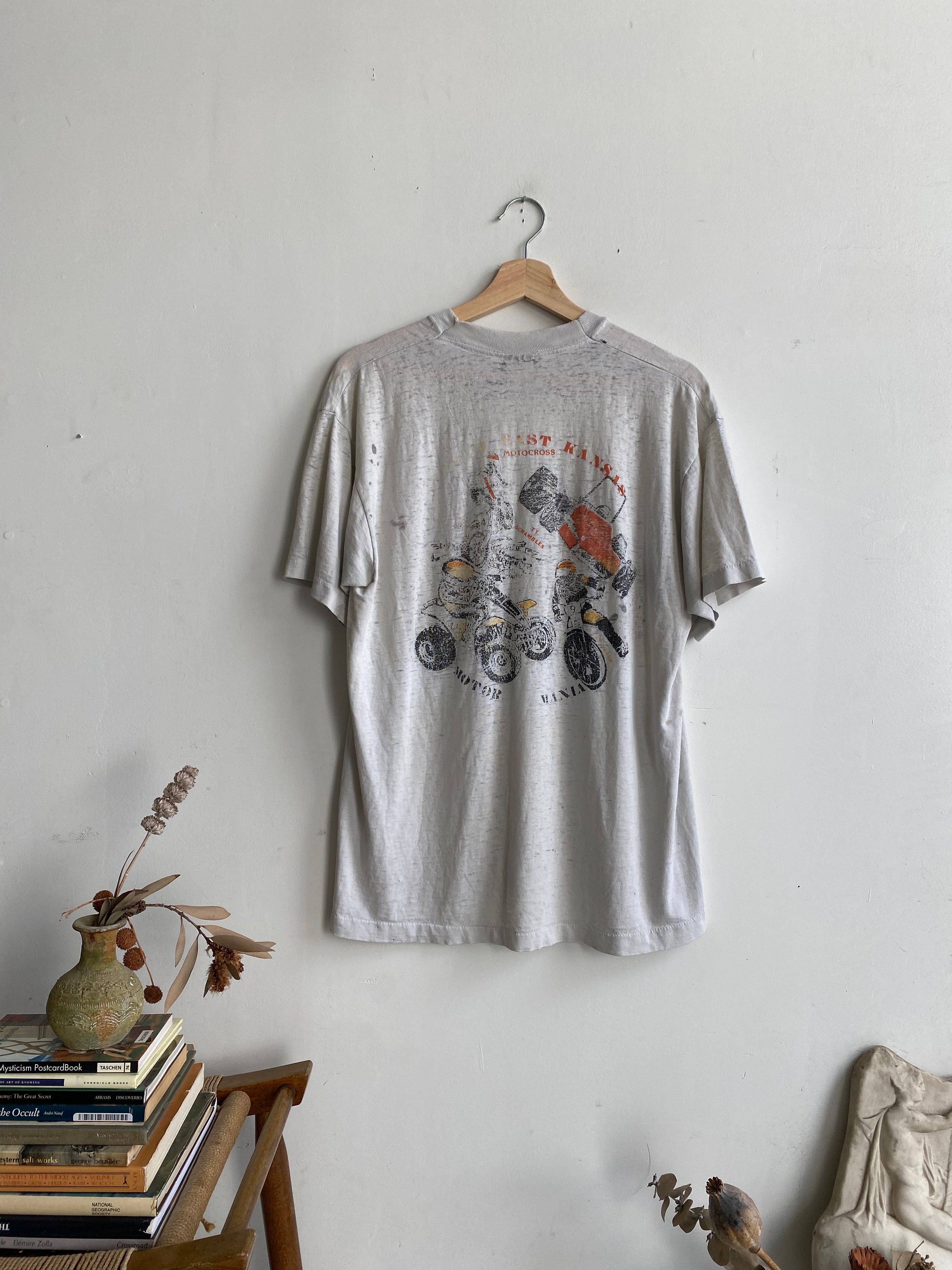 1980s Well-Worn North East Kansas Motocross Tee (M)