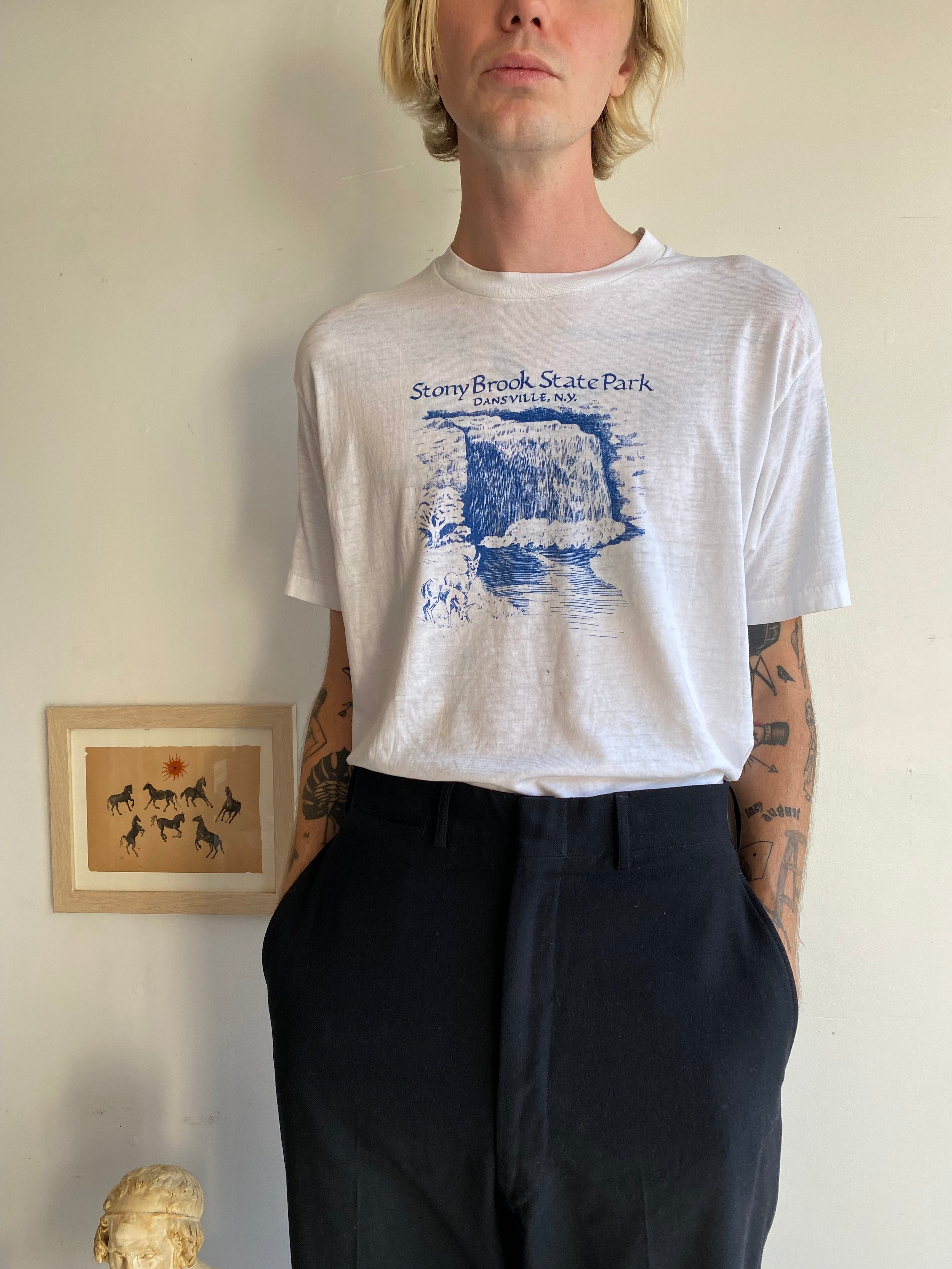 1980s Stained Stony Brook State Park Tee (L)