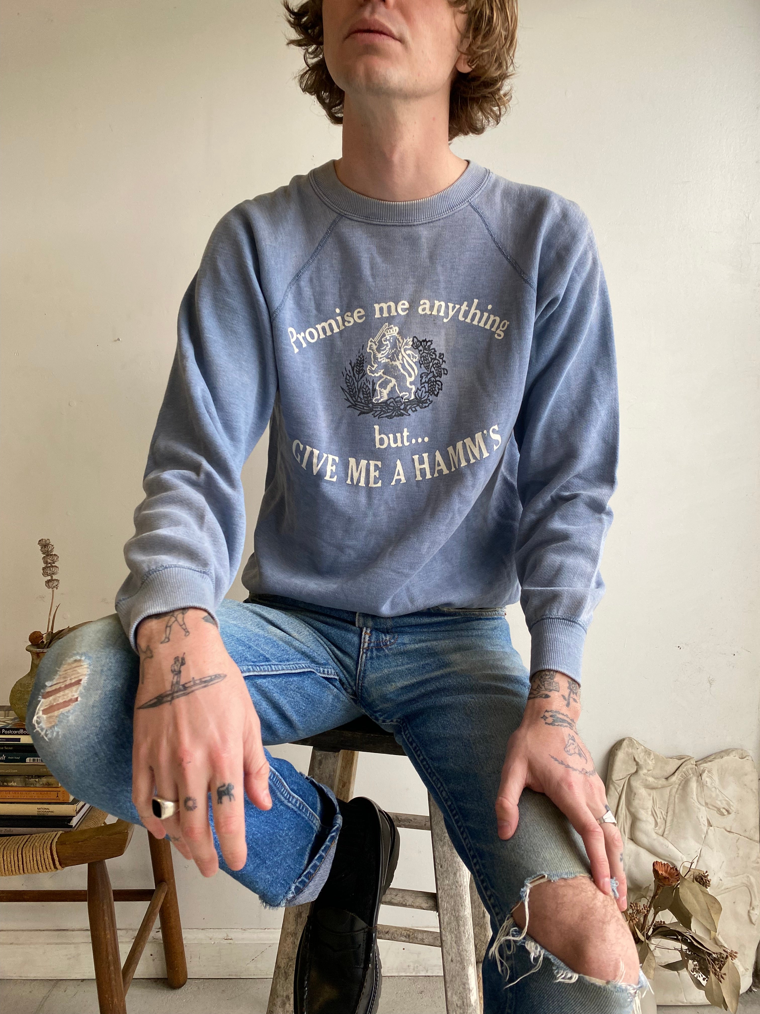 1970s Faded Hamm's Sweatshirt (M)