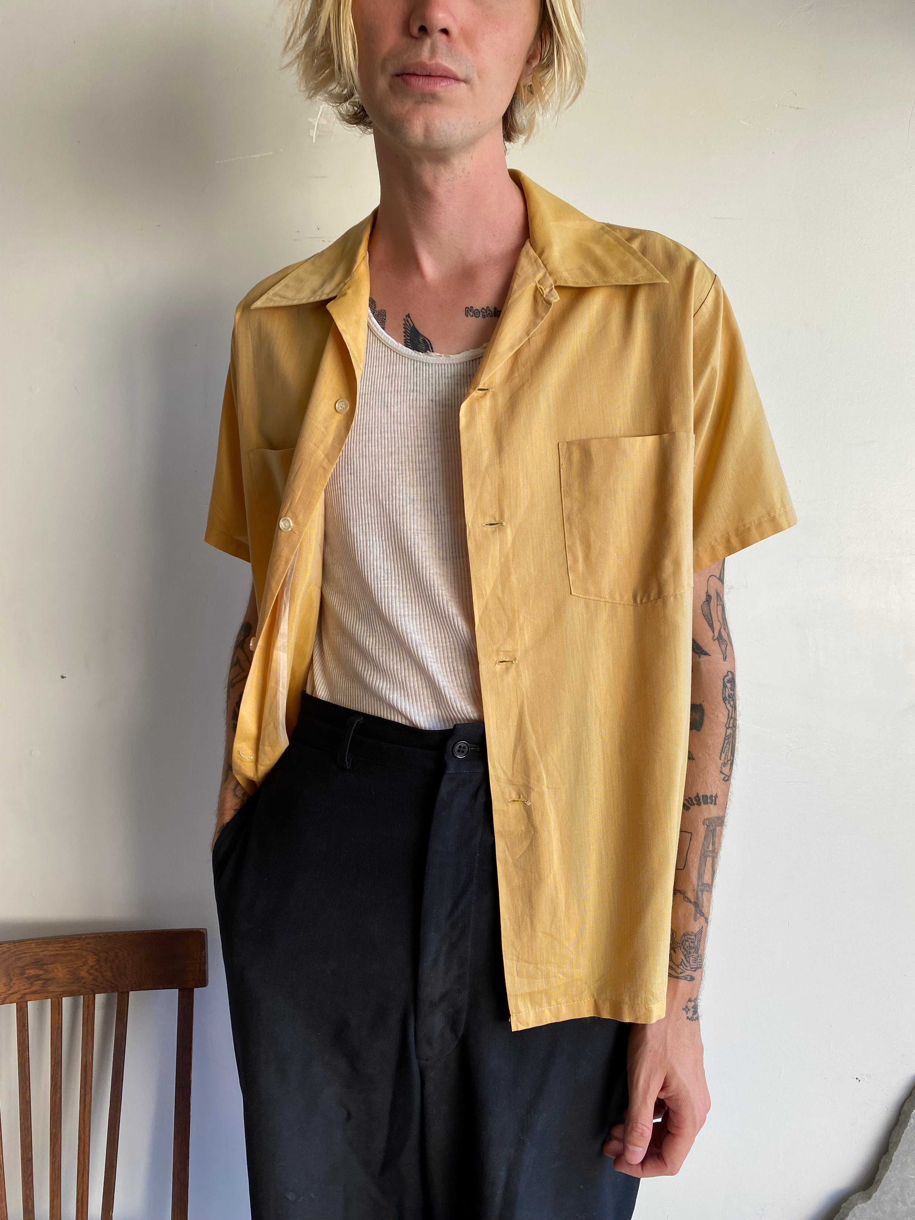 1970s Towncraft Yellow Button Up (Boxy L)