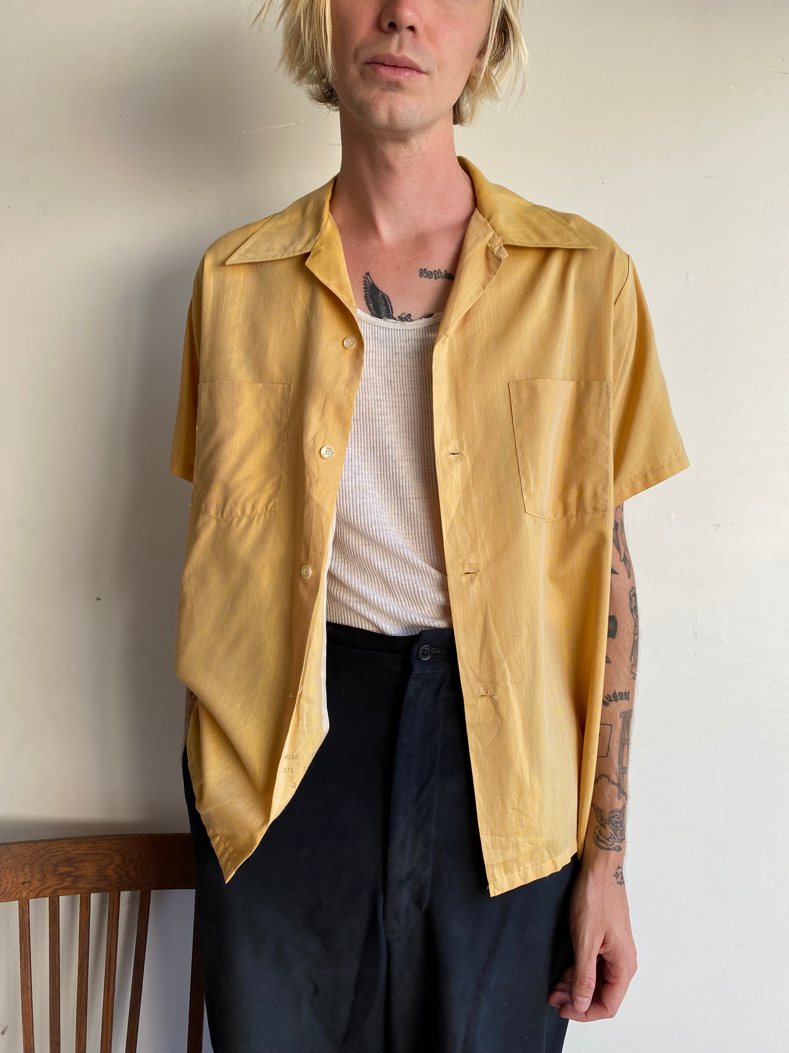 1970s Towncraft Yellow Button Up (Boxy L)