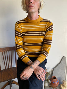 1970s Striped Turtleneck (S)