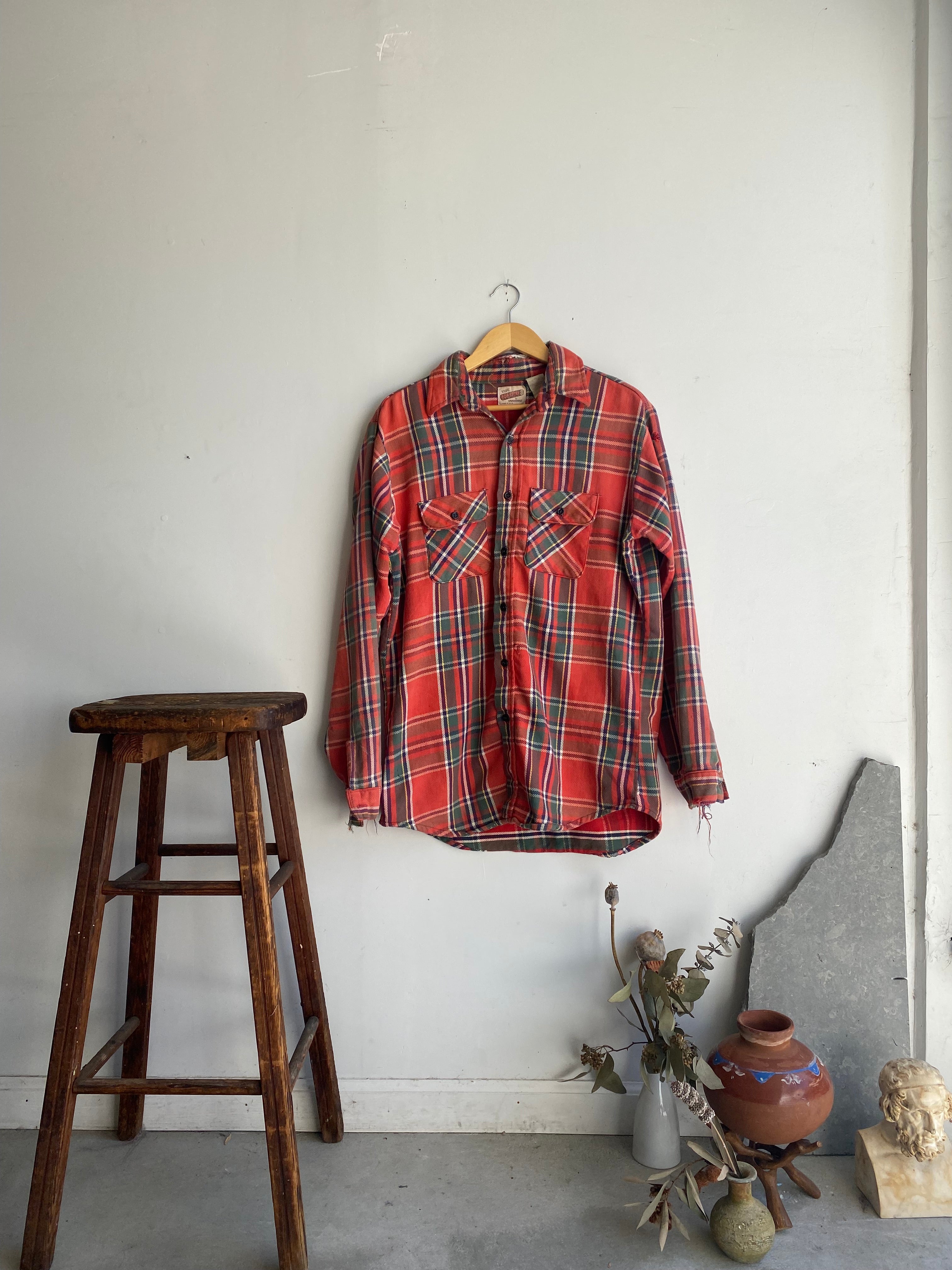 1960s Thrashed Cotton Flannel (XL)