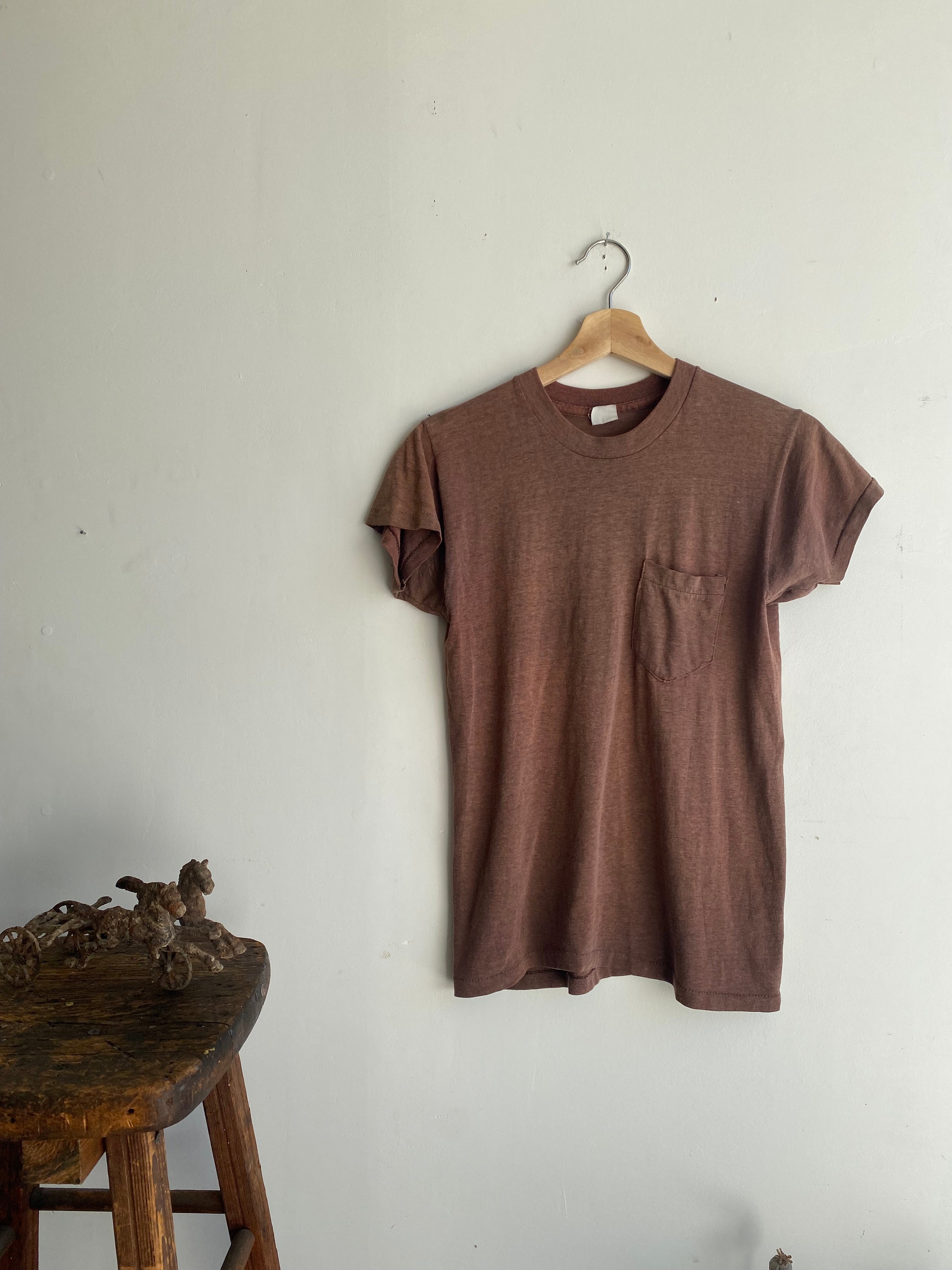 1970s Brown Pocket Tee (S)