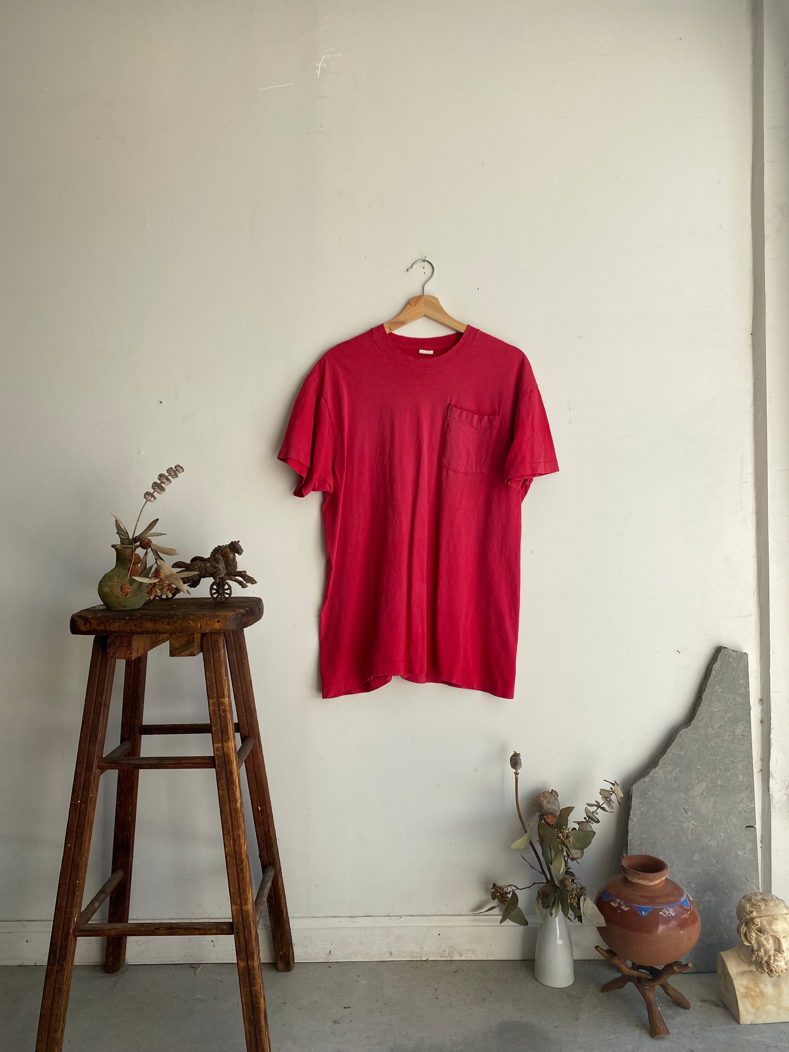 1980s Faded Red Pocket Blank (M/L)