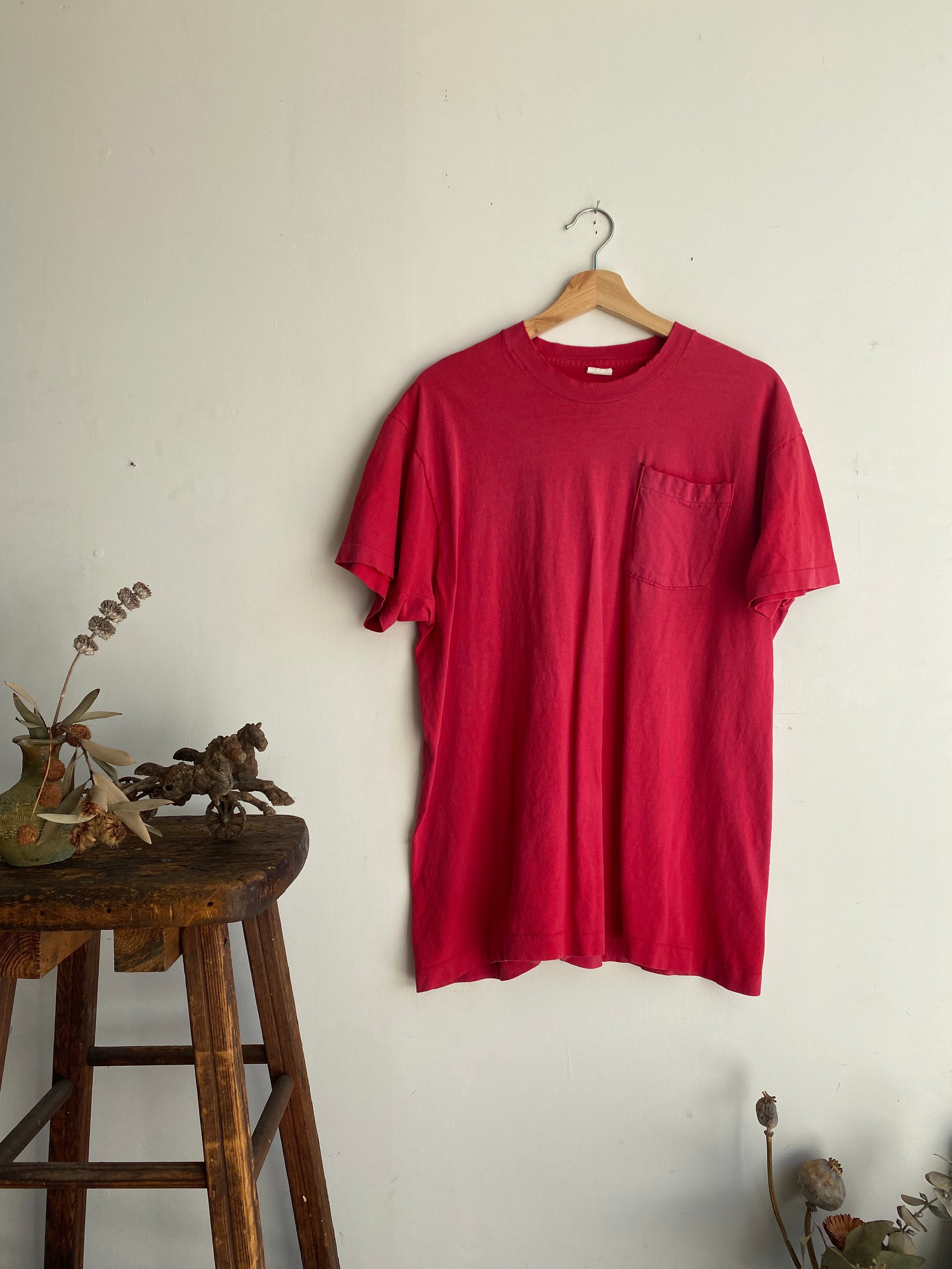 1980s Faded Red Pocket Blank (M/L)