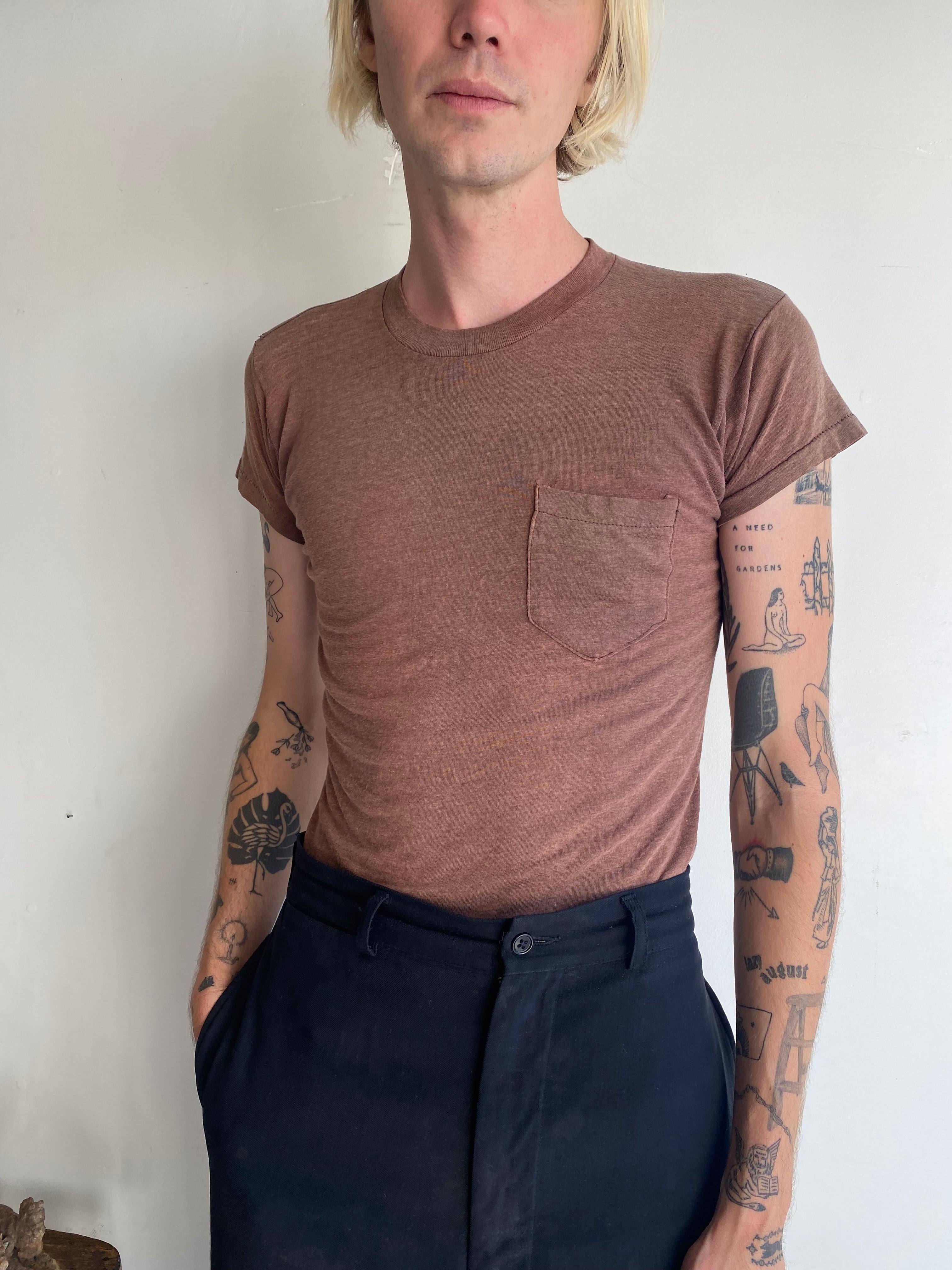 1970s Brown Pocket Tee (S)