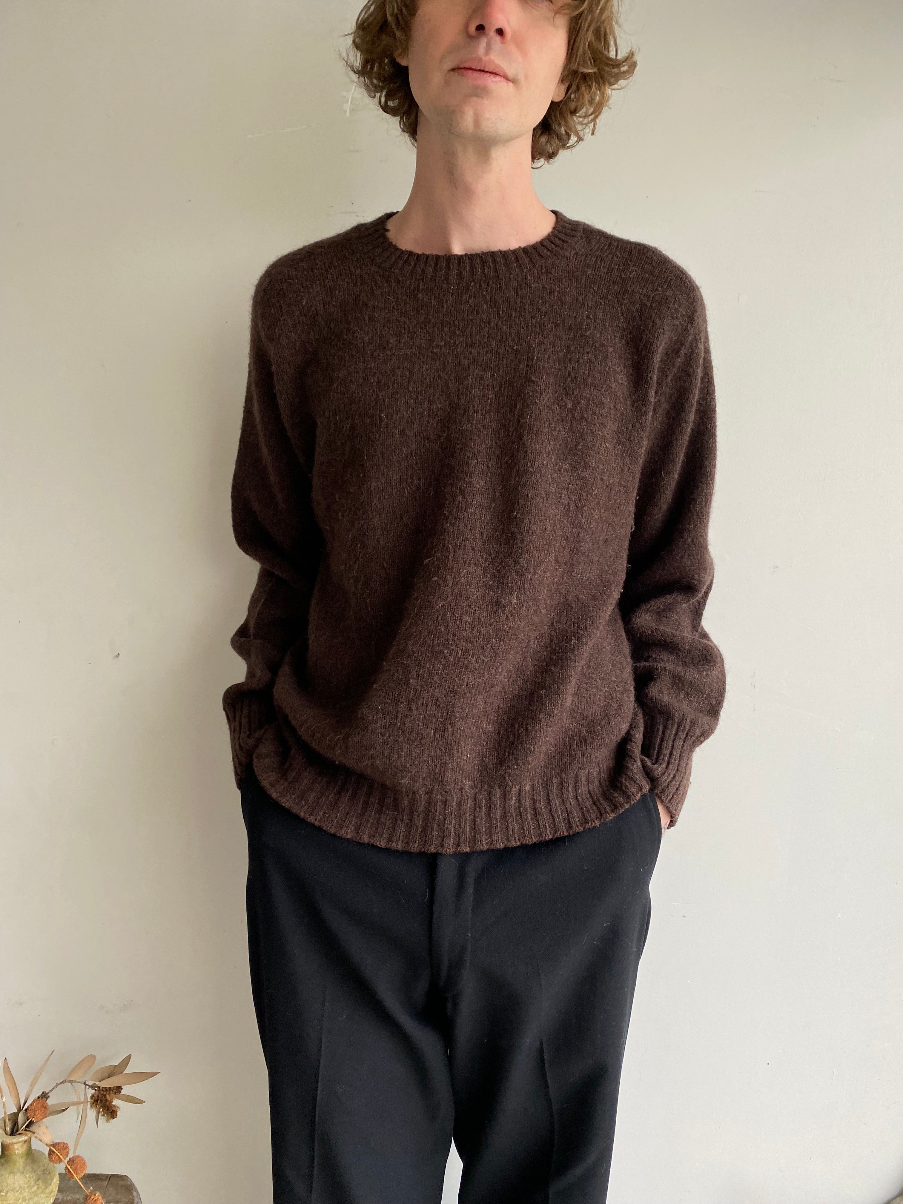 1960s Soft Brown Wool Sweatshirt (M/L)