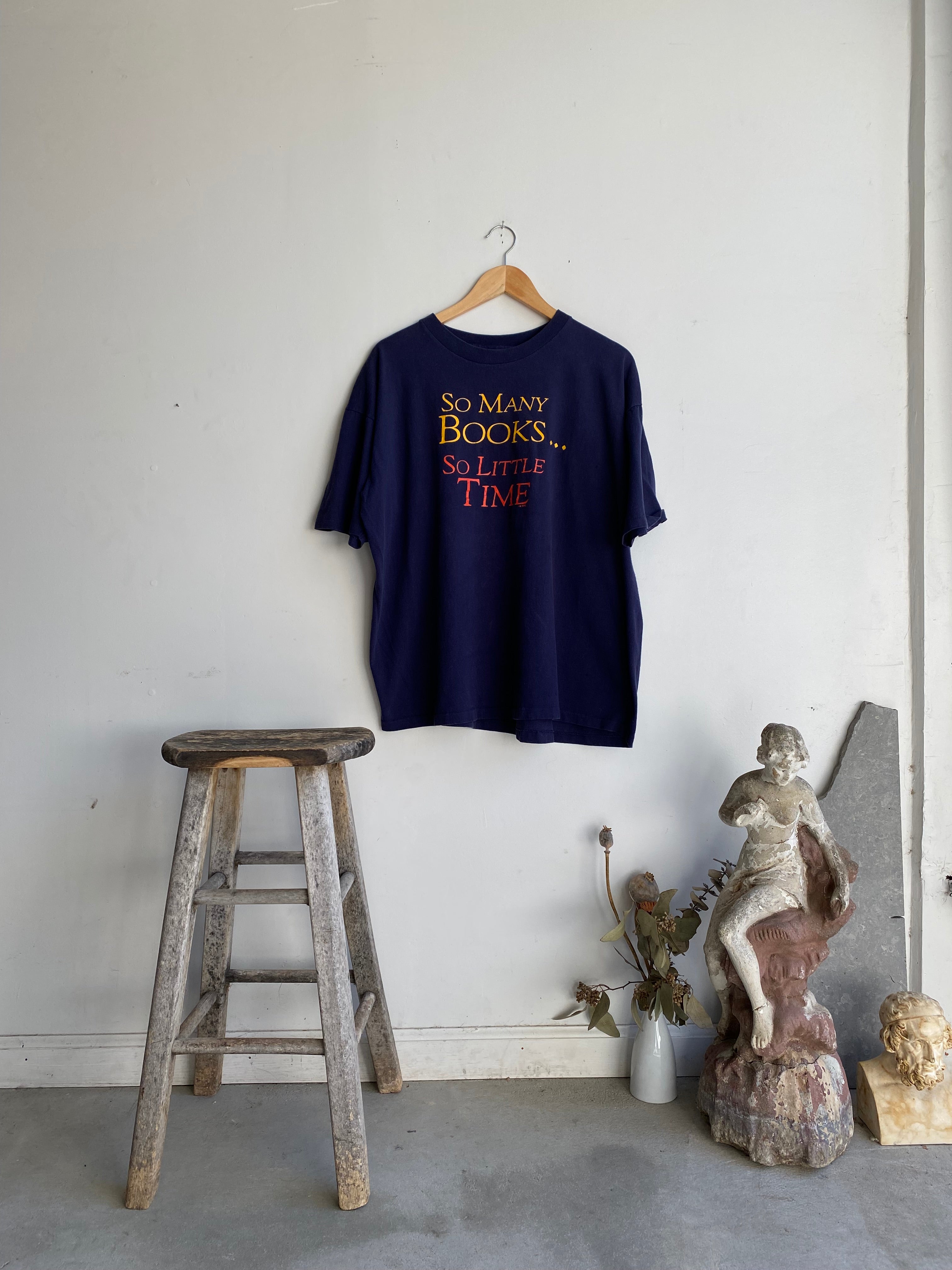 1990s "So Many Books, So Little Time" T-Shirt (Boxy L)