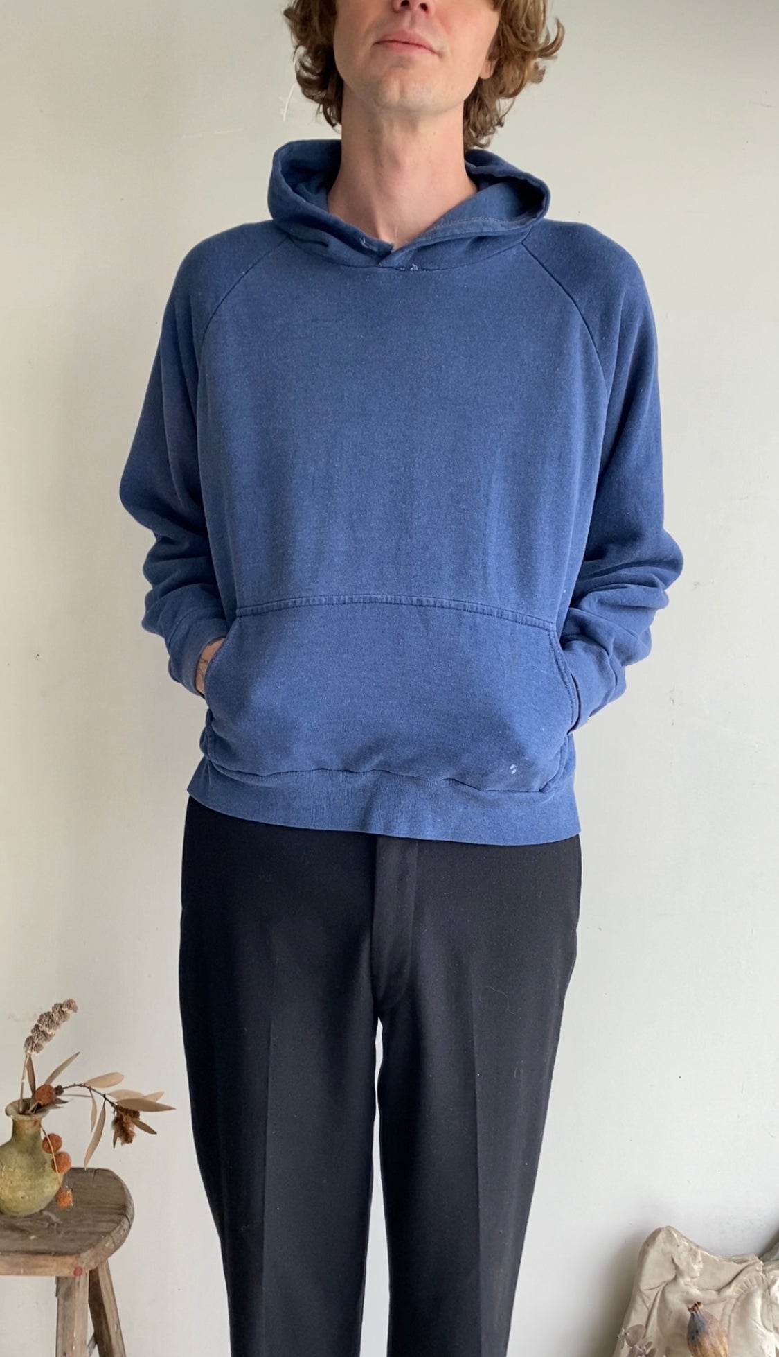 1980s Faded Thermal Hoodie (Boxy L)