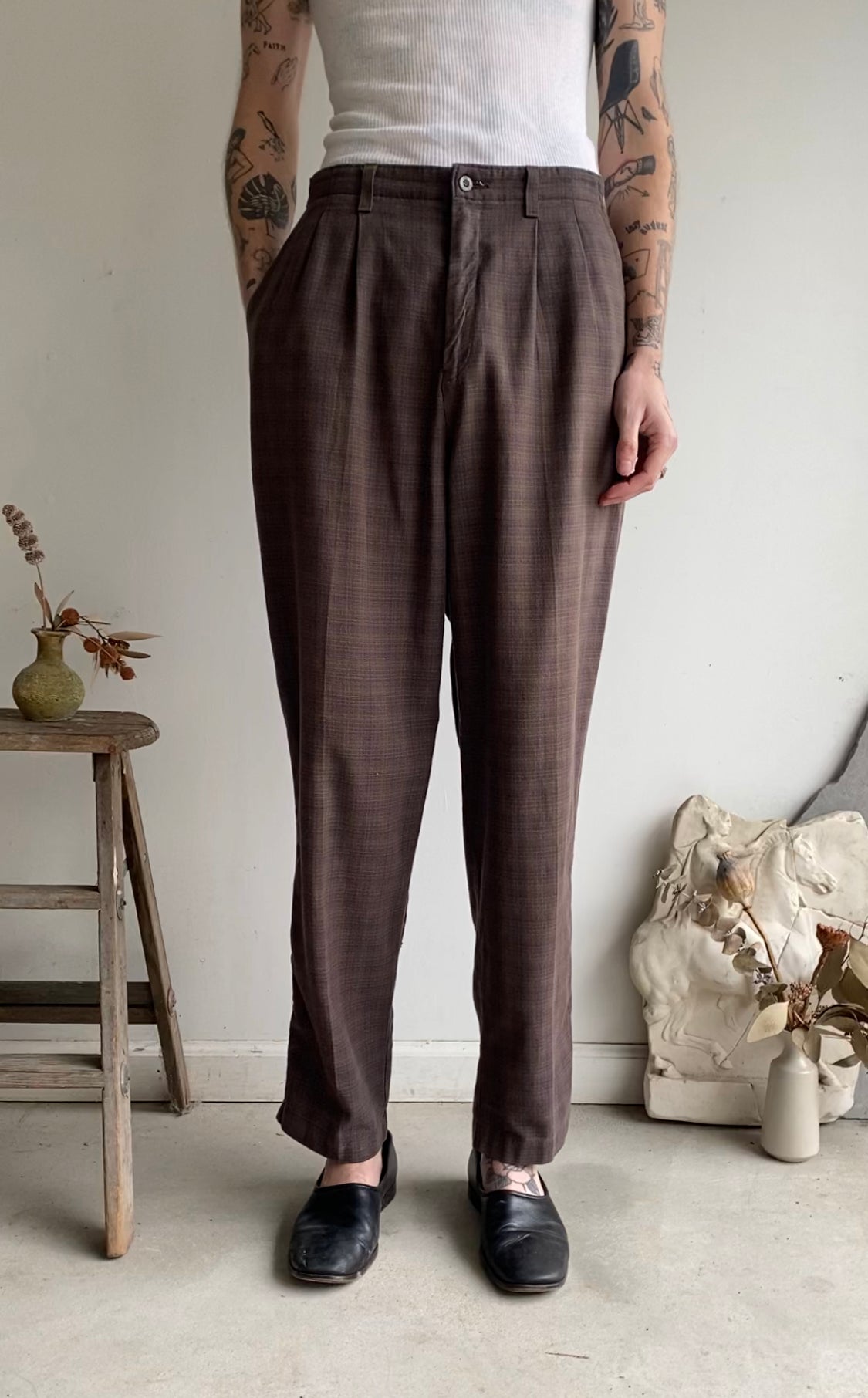 1980s Lee Casuals Plaid Trousers (30 x 30)