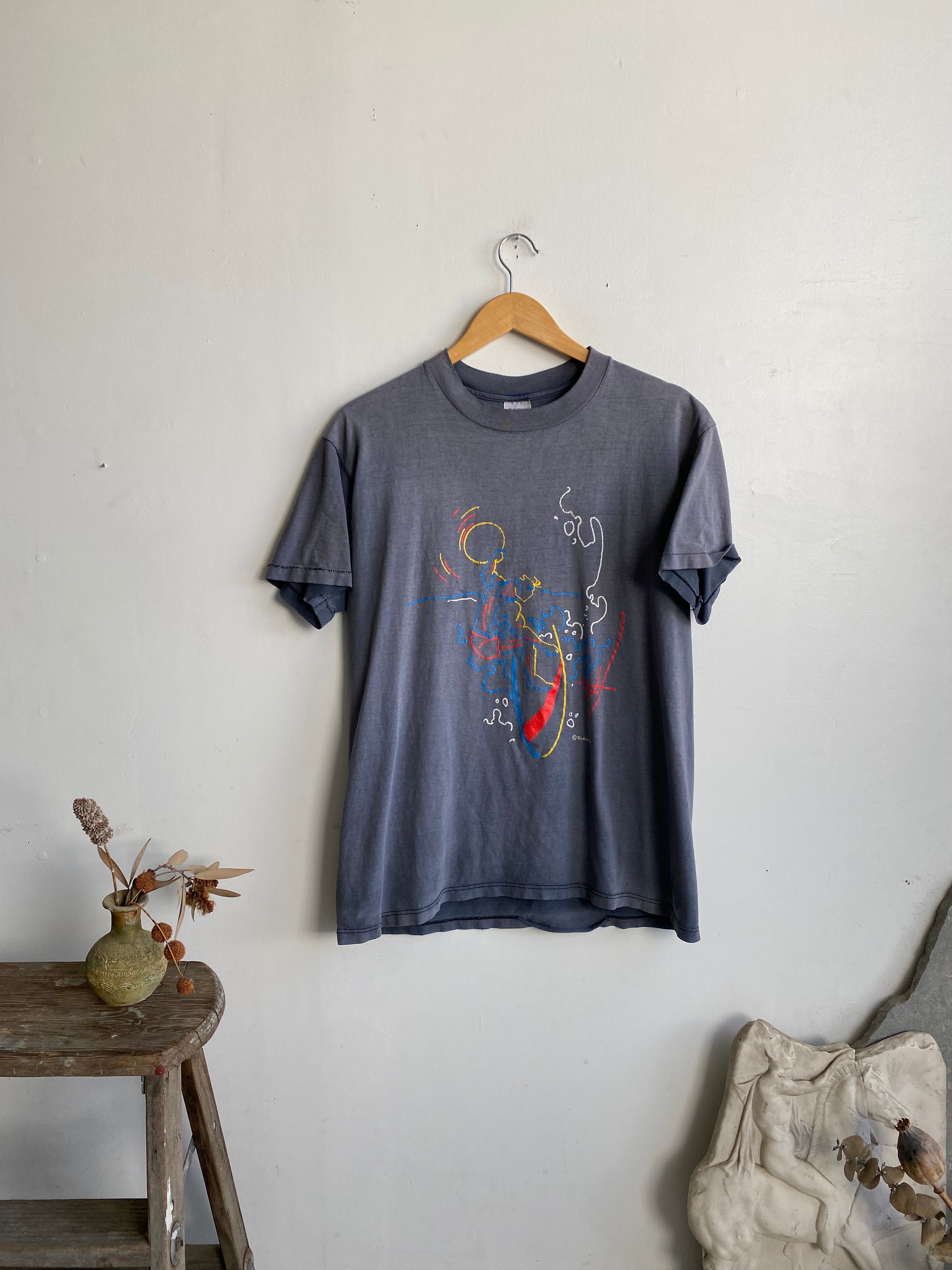 1980s Sunfaded Surfer T-Shirt (L)