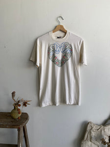 1980s Bubble Print Heart Tee (S/M)