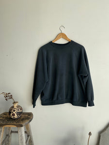1980s Blueish-Black Blank Sweatshirt (Boxy M)