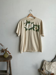 1990s Hand-Painted Floral Tee (L)
