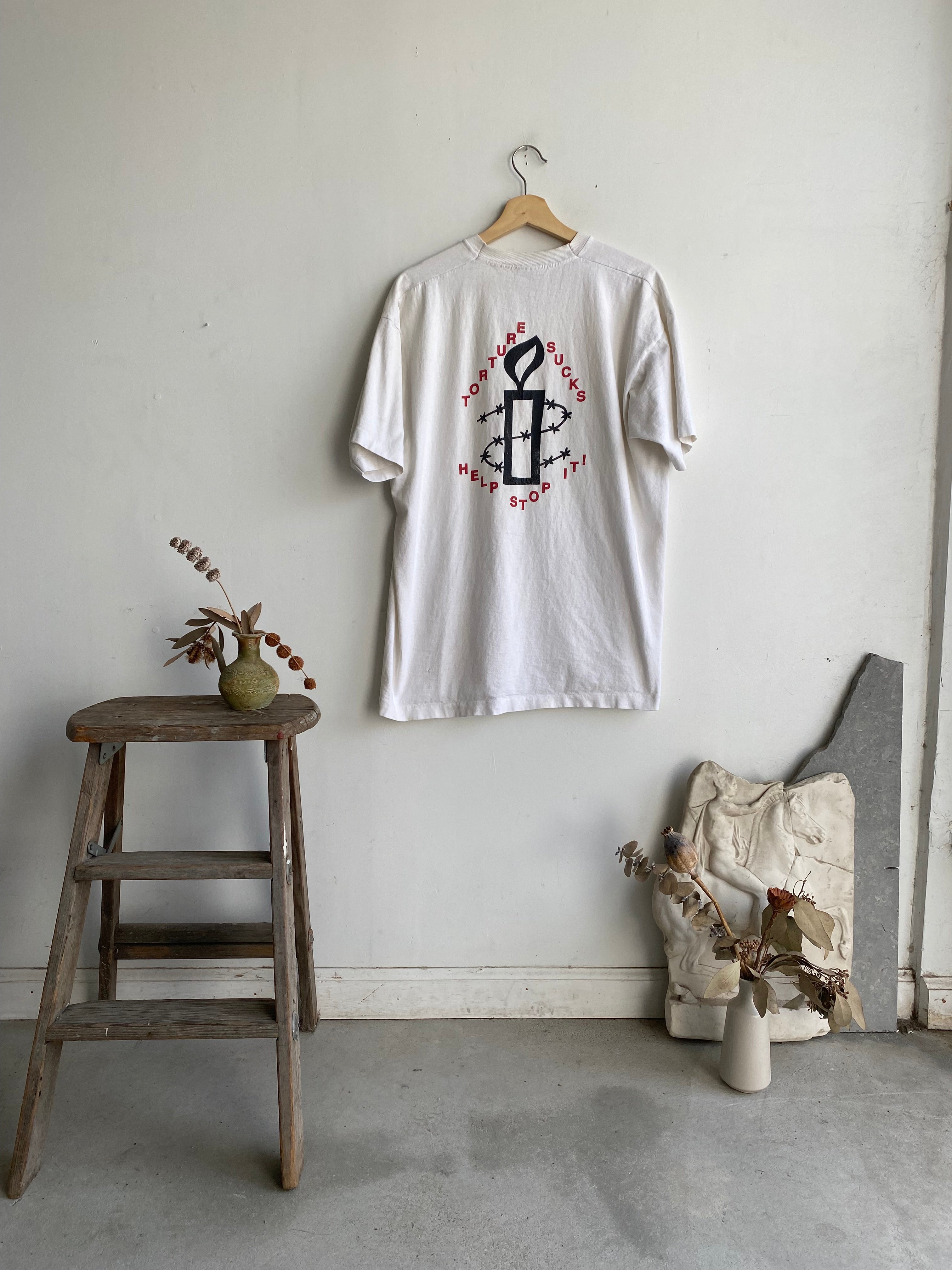 1990s "Torture Sucks" Amnesty International T-Shirt (XXL)
