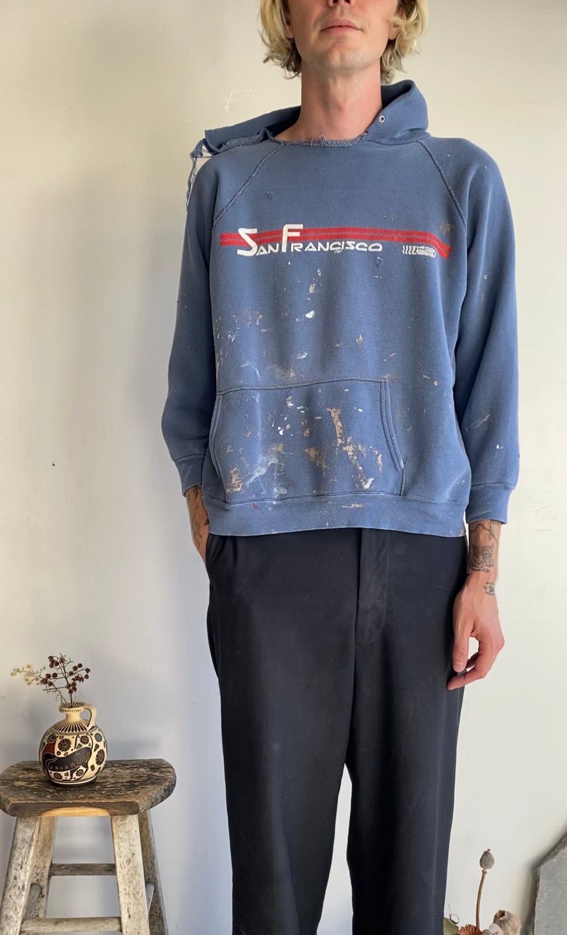 1980s Thrashed San Fran Hoodie (Boxy M)