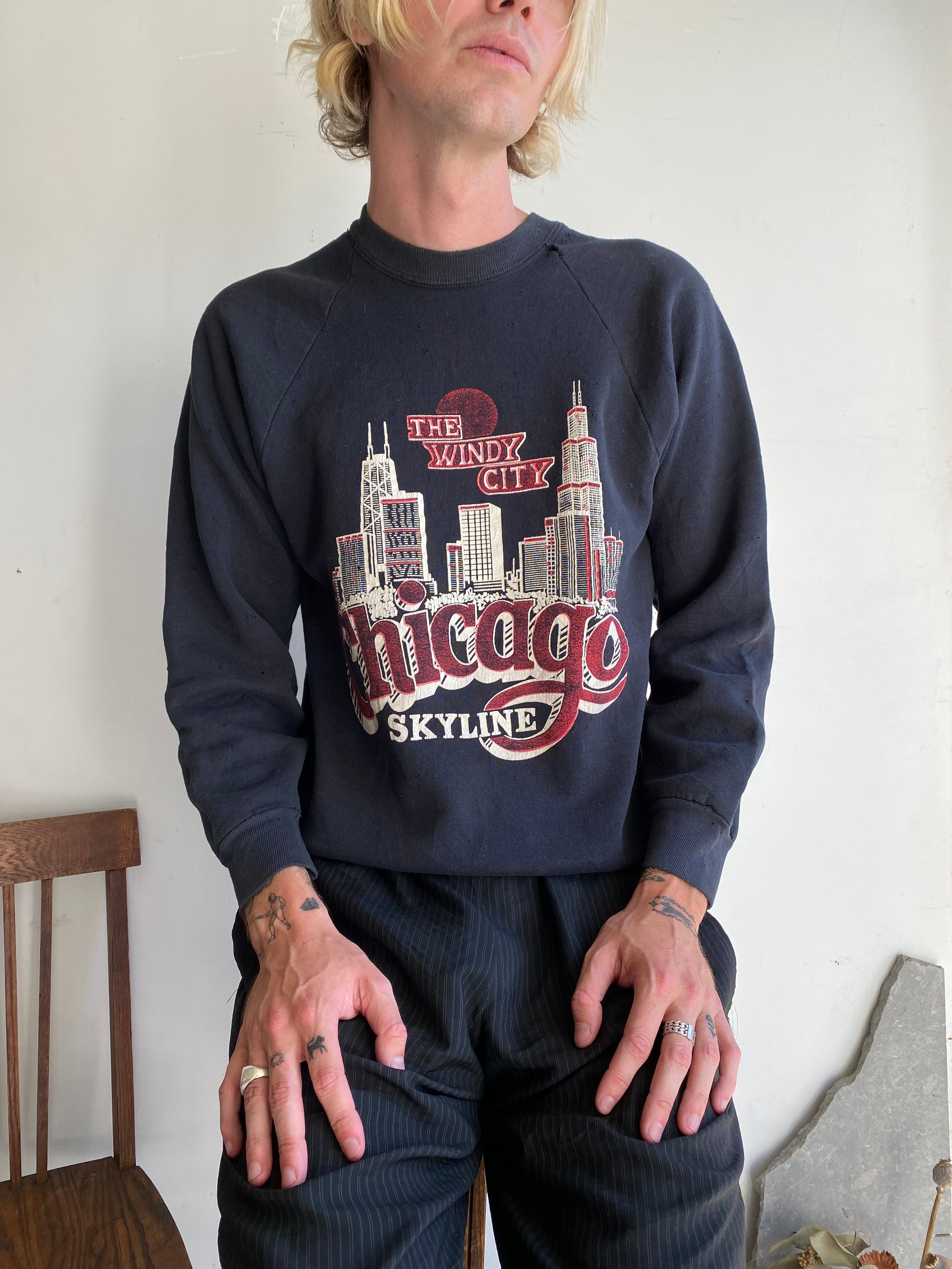1990s Chicago Skyline Sweatshirt (M)