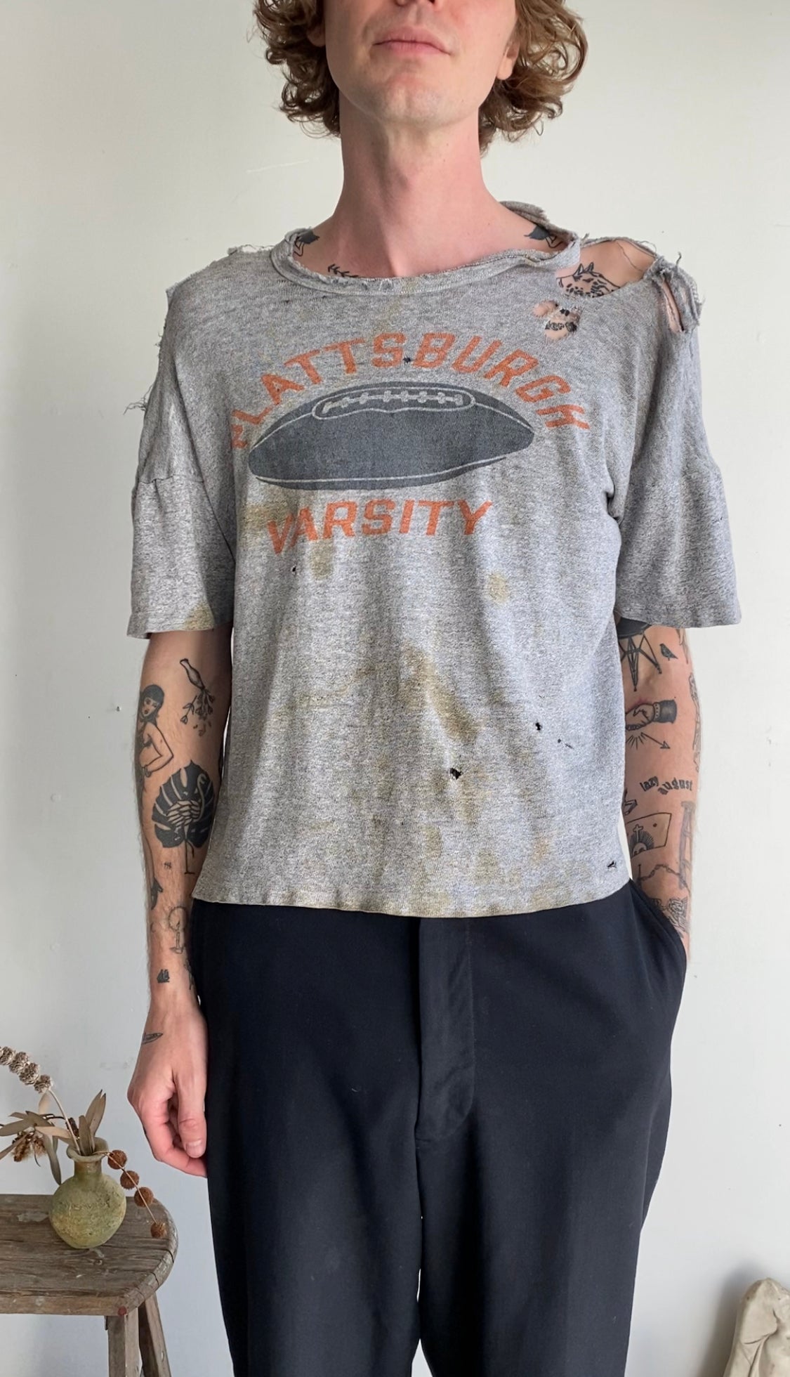 1960s Thrashed Champion Tee (Cropped M/L)