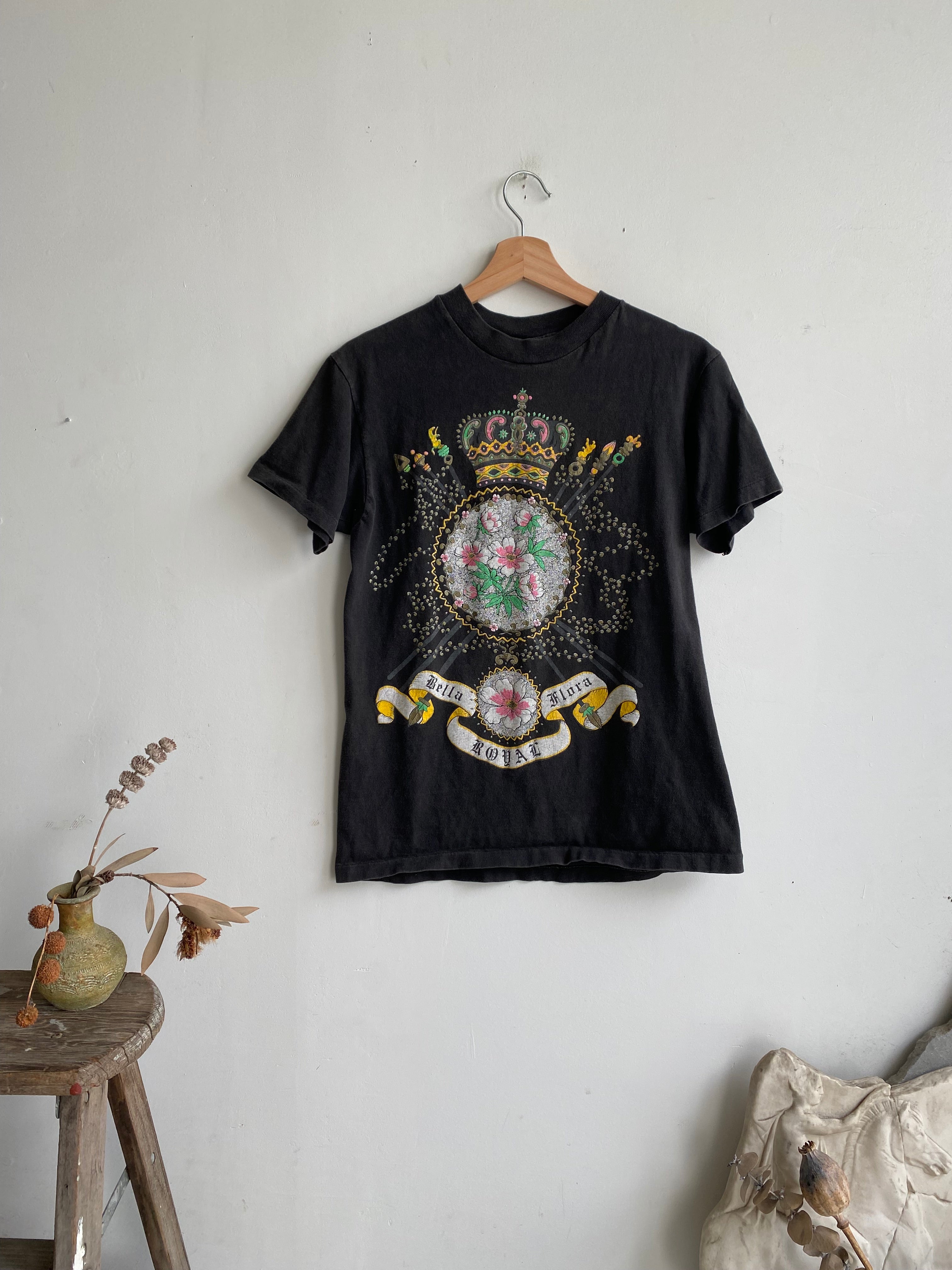 1980s Bella Flora Crest T-Shirt (S/M)