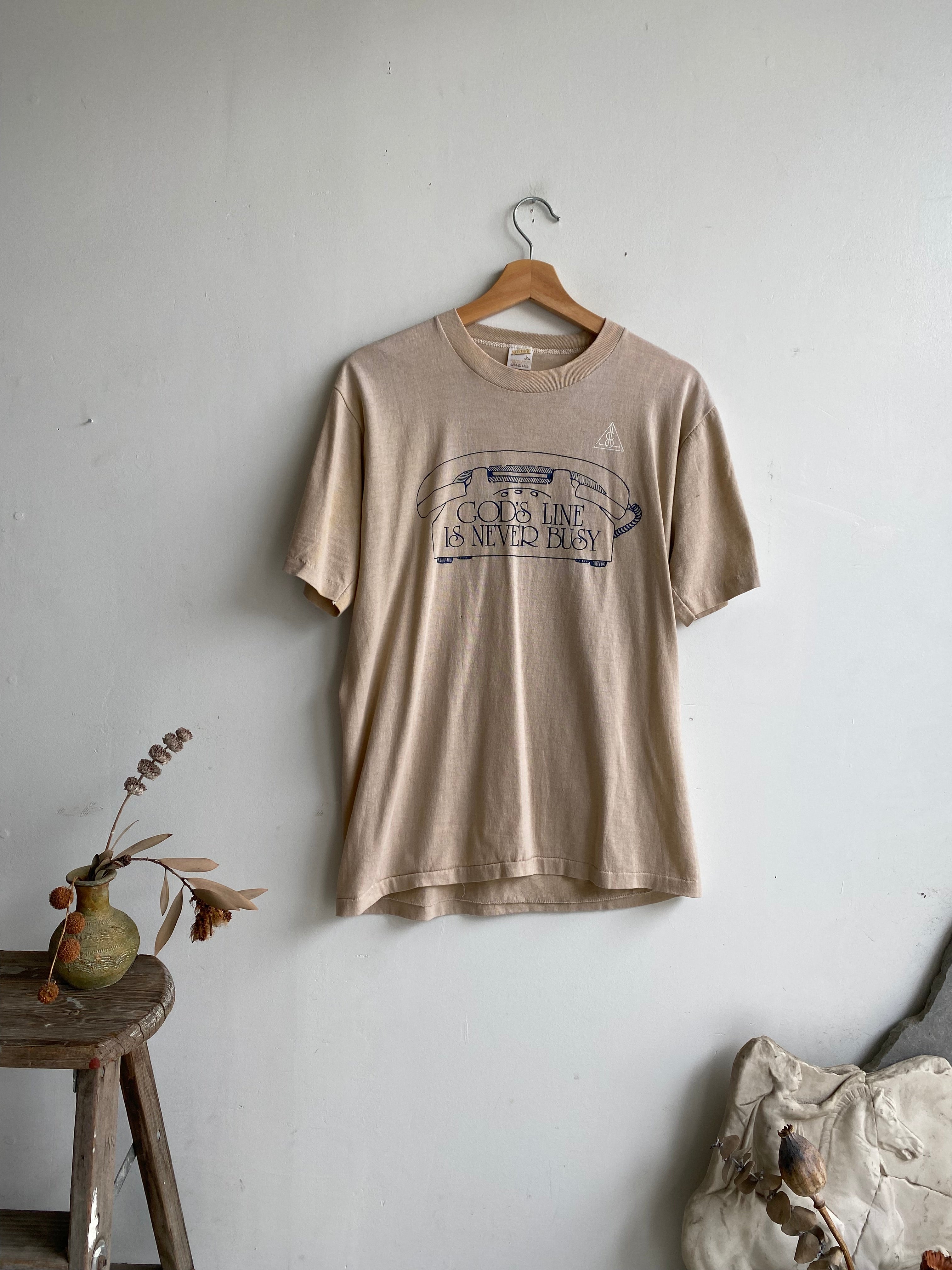 1980s "God's Line Is Never Busy" T-Shirt (M)