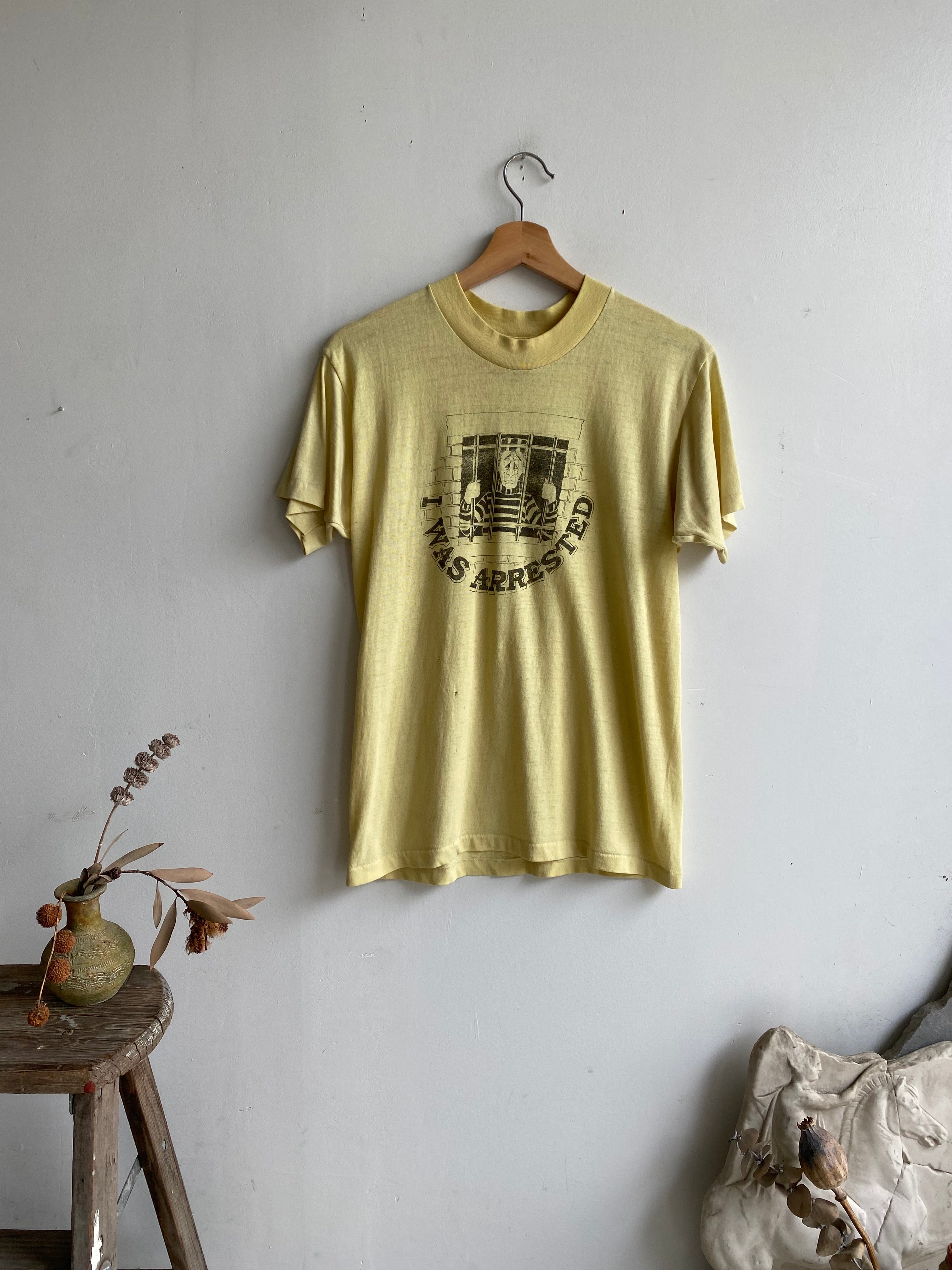 1980s "I Was Arrested" T-Shirt (M)
