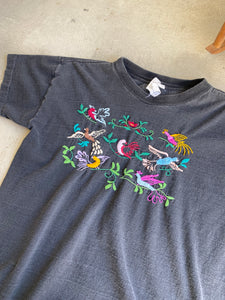 1980s Embroidered Birds T-Shirt (S/M)