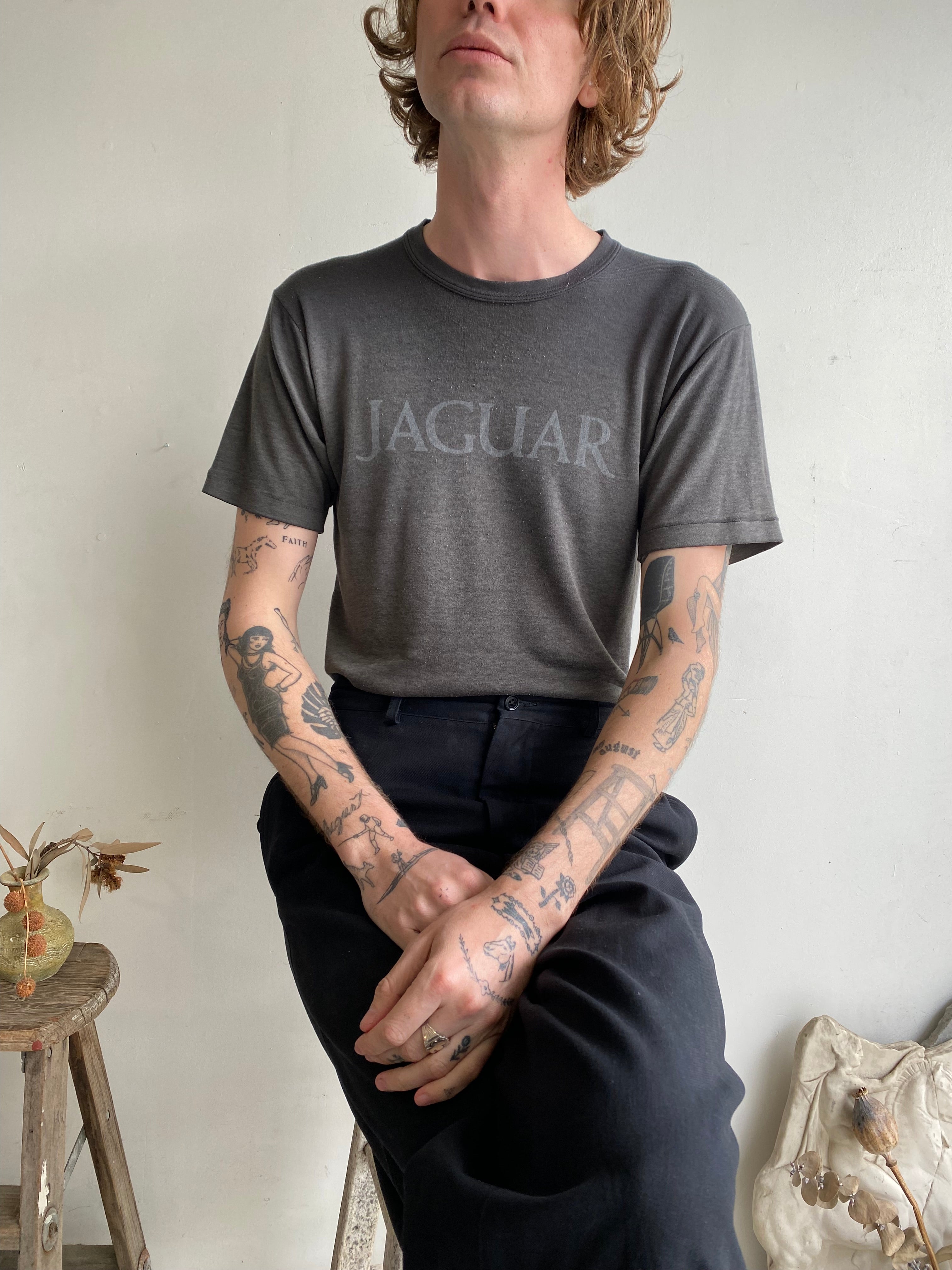 1980s Well-Worn Jaguar T-Shirt (S/M)