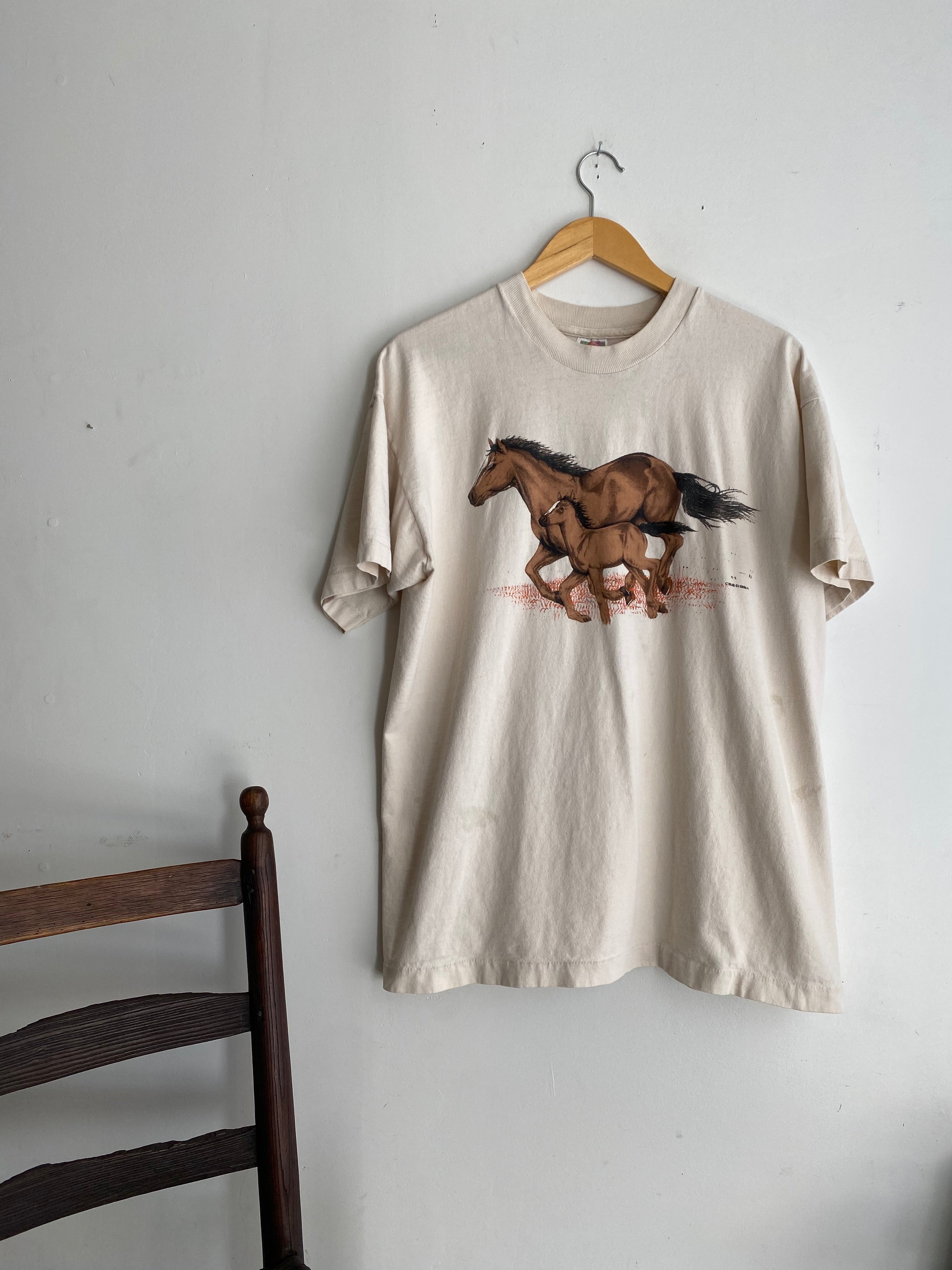 1990s Galloping Horses T-Shirt (XL)