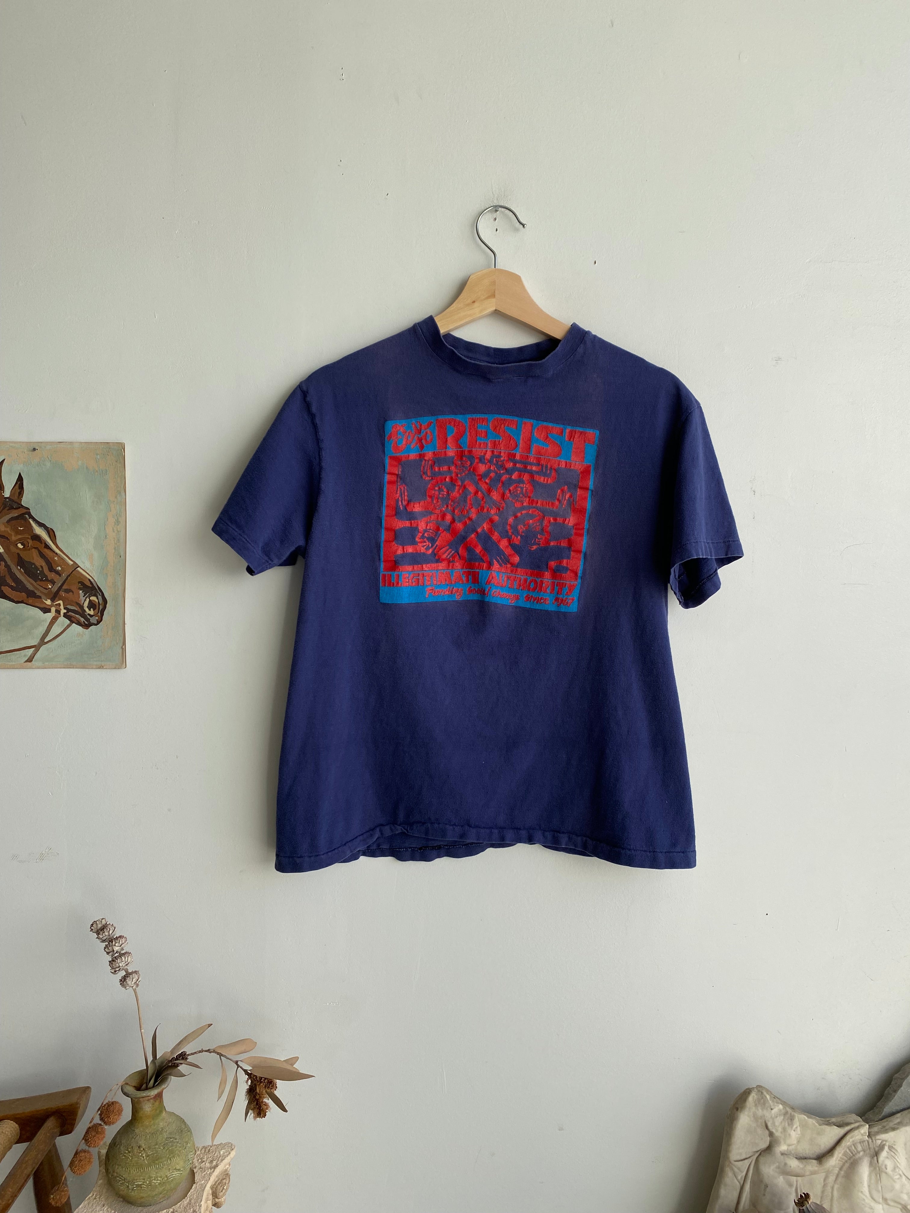 1980s Resist Illegitimate Authority  T-Shirt (S)
