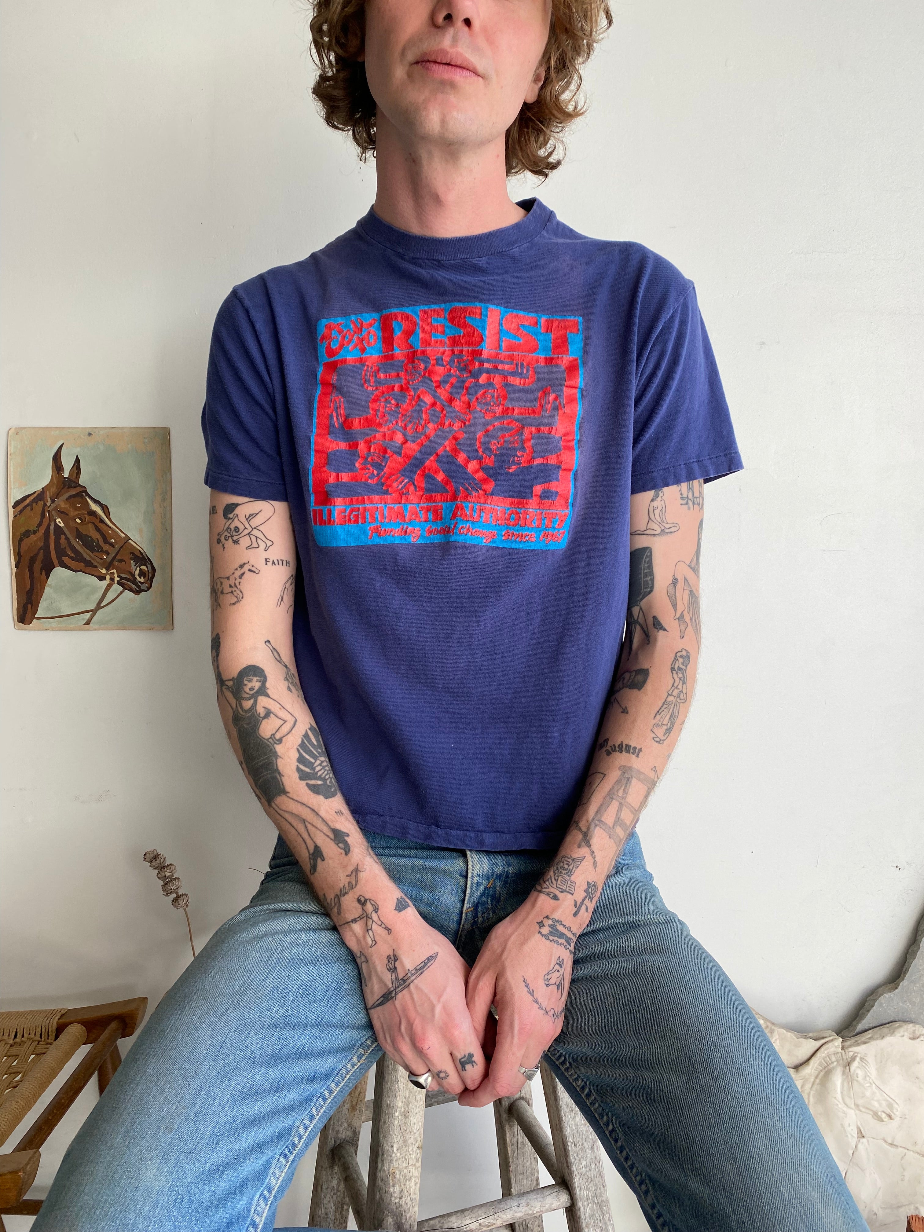 1980s Resist Illegitimate Authority  T-Shirt (S)