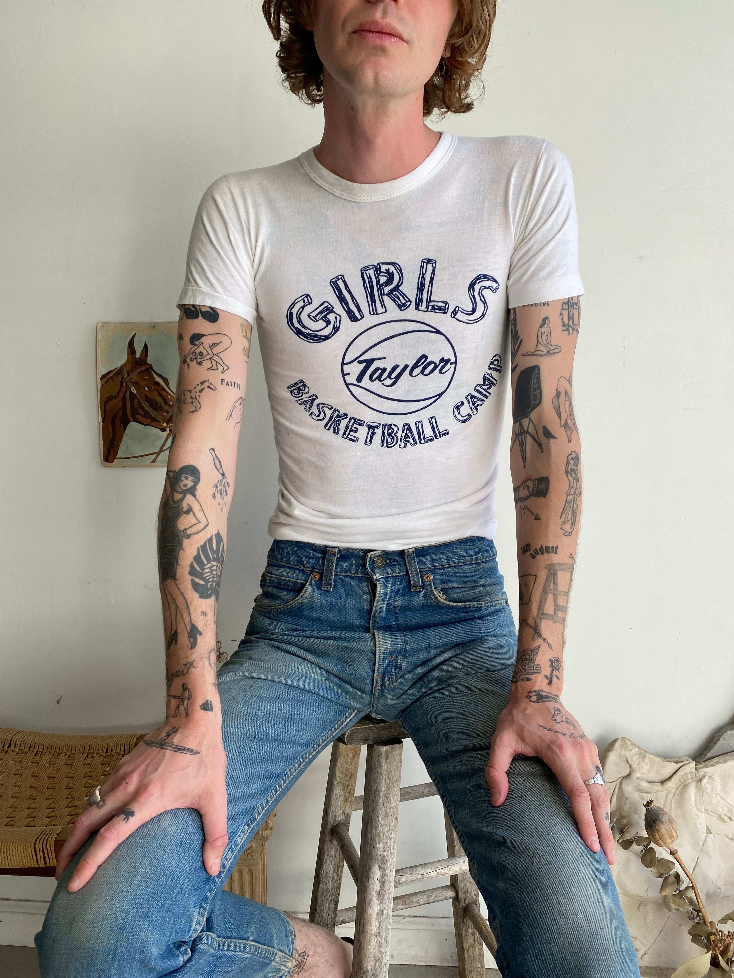 1970s Girls Basketball Tee (XS)