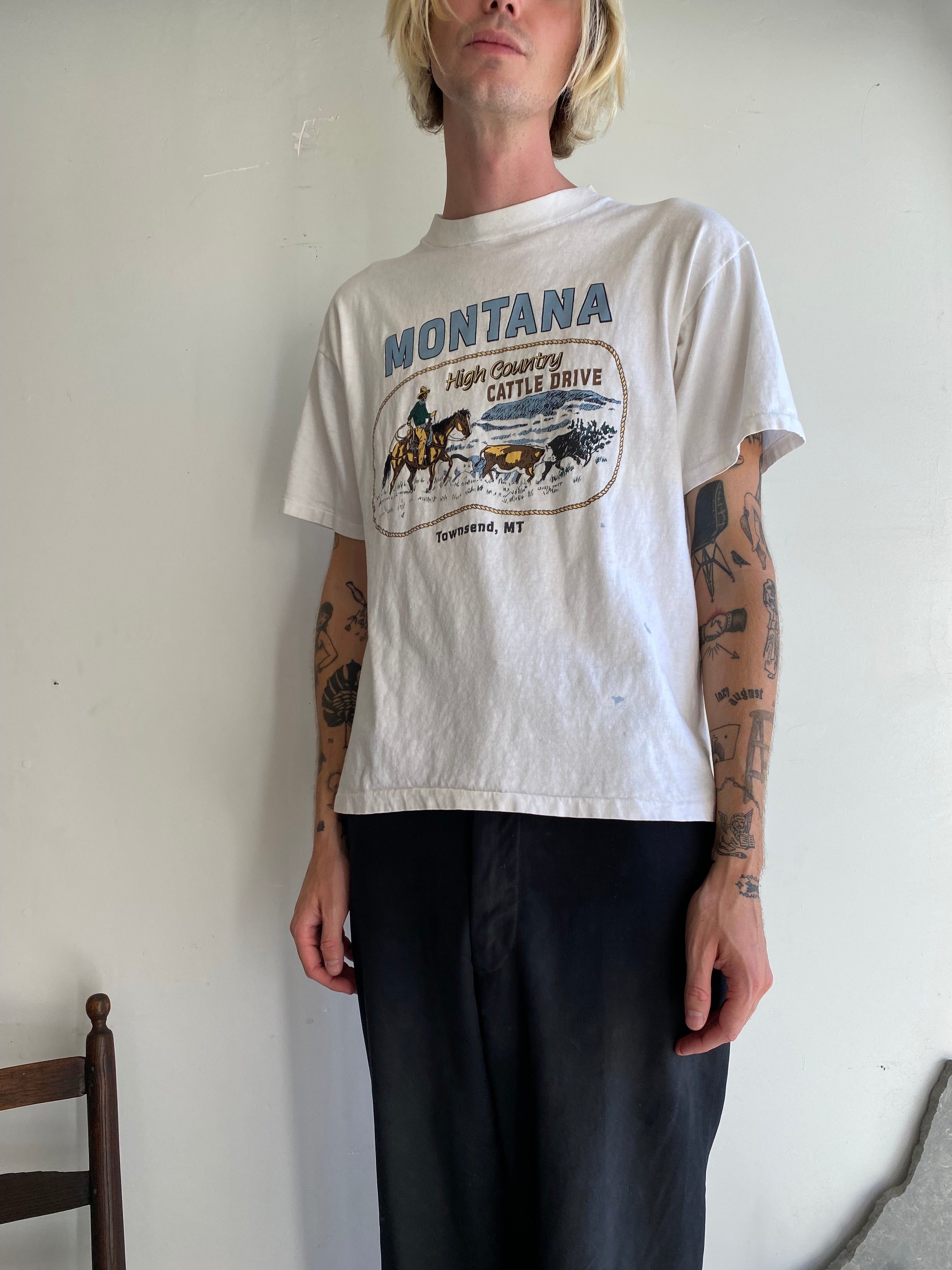 1990s Montana Cattle Drive Tee (M/L)