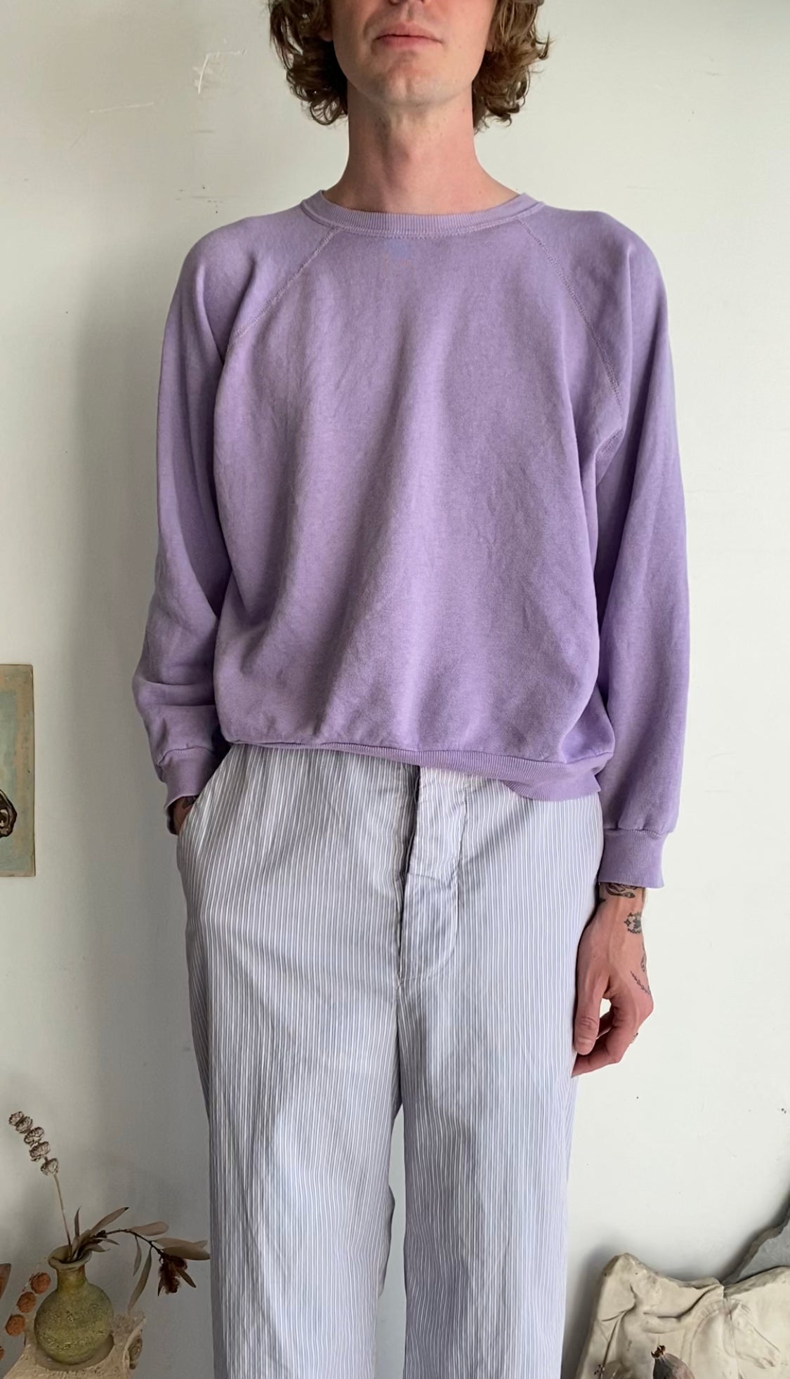 1980s Faded Purple Sweatshirt (Boxy M/L)