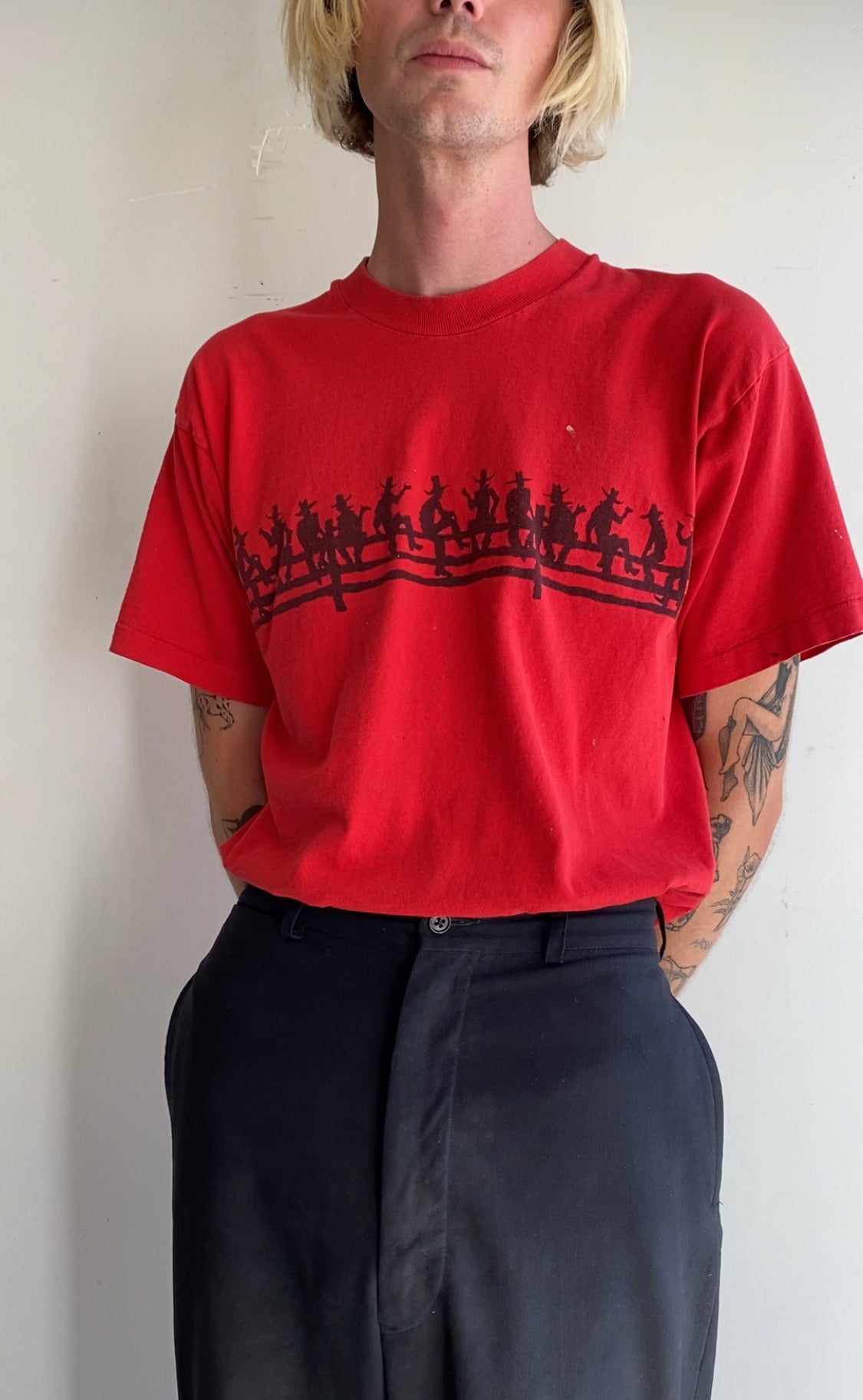 1990 Cowboys On A Fence Tee (M/L)