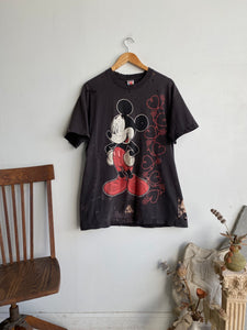 1990s Thrashed Mickey Hearts T-Shirts (XL)