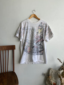 1990s All Over Print Faded Dale Earnhardt T-Shirt (L/XL)