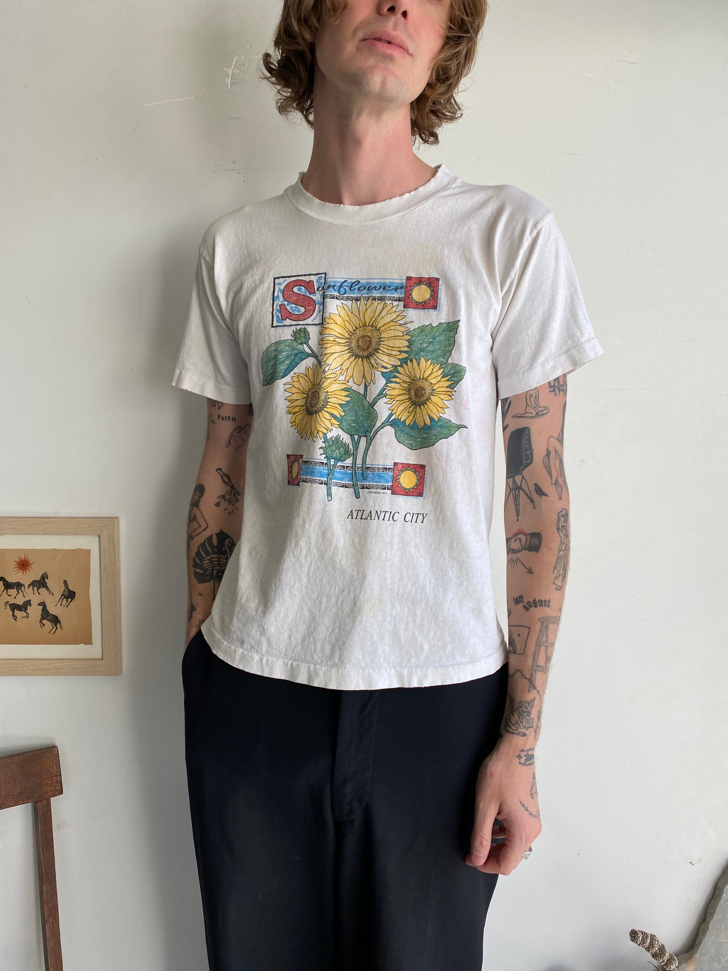 1990s Atlantic City Sunflower T-Shirt (S)