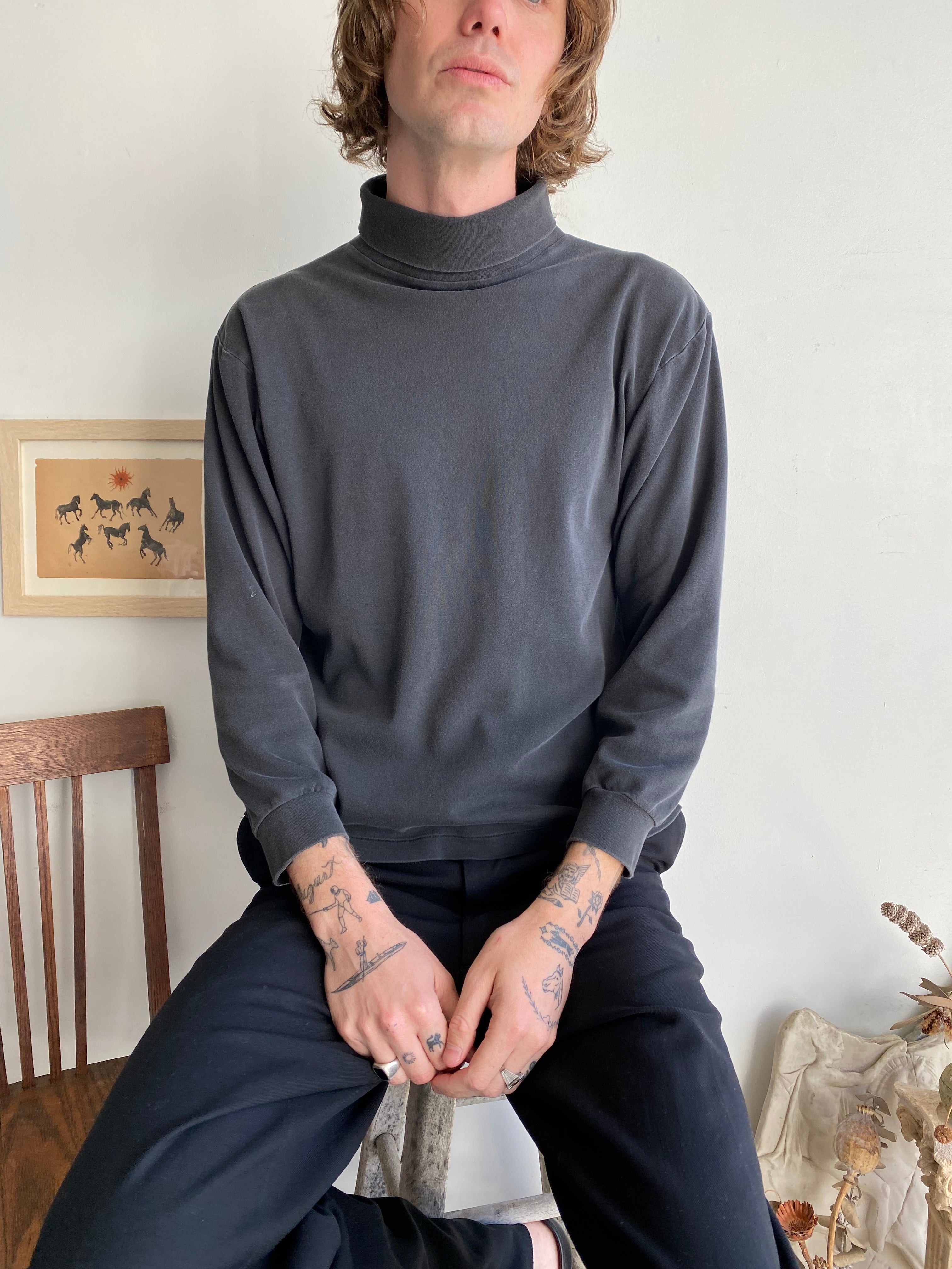 1990s Gap Cozy Cotton Turtleneck (Boxy S/M)