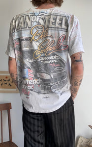 1990s All Over Print Faded Dale Earnhardt T-Shirt (L/XL)