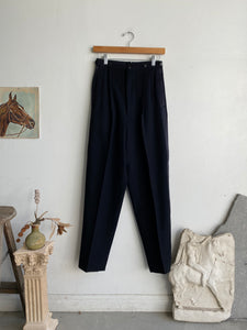 1970s Womens Pleated Tuxedo Trousers (26 x 29)