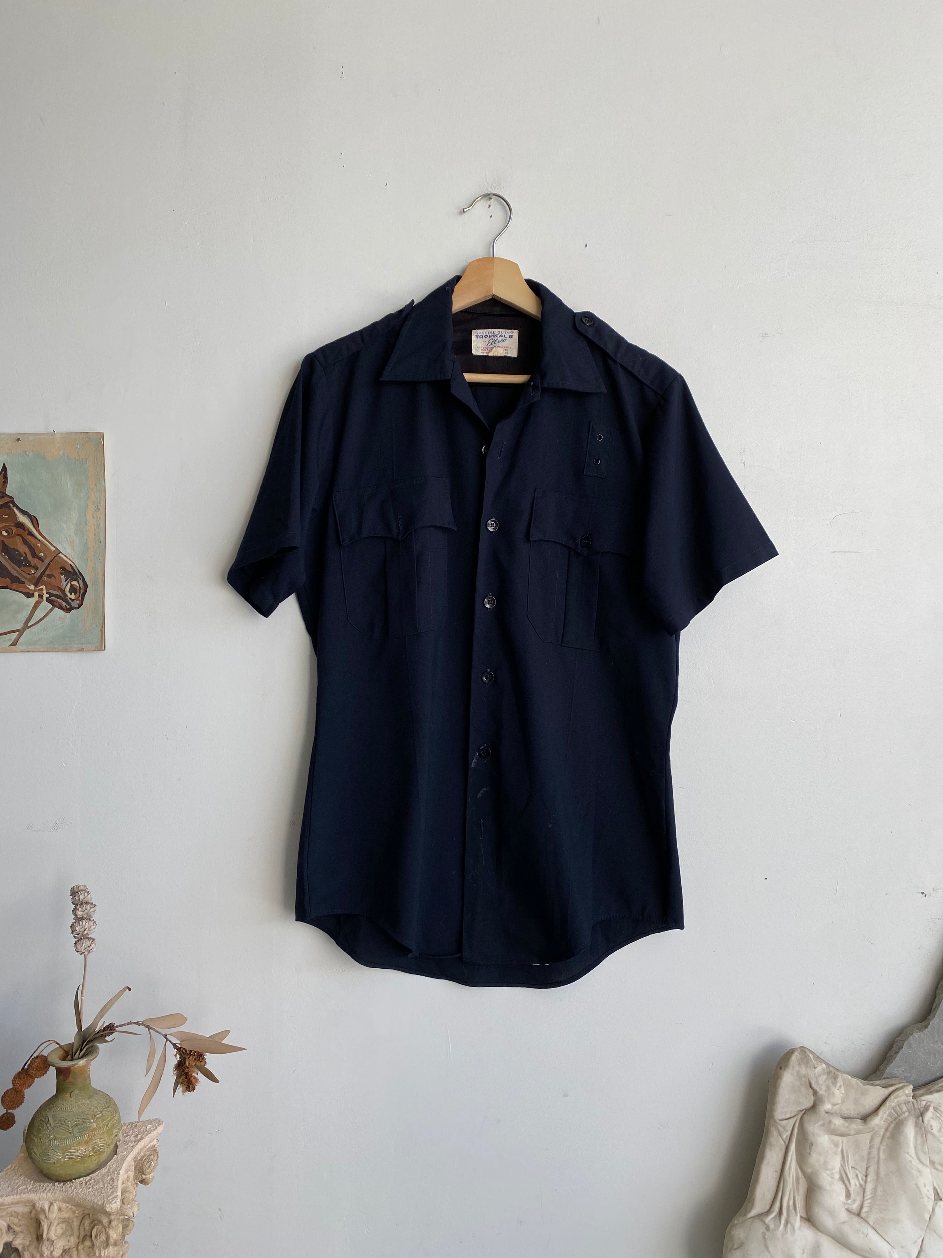 1960s Navy Tropical Weight Shirt (M/L)