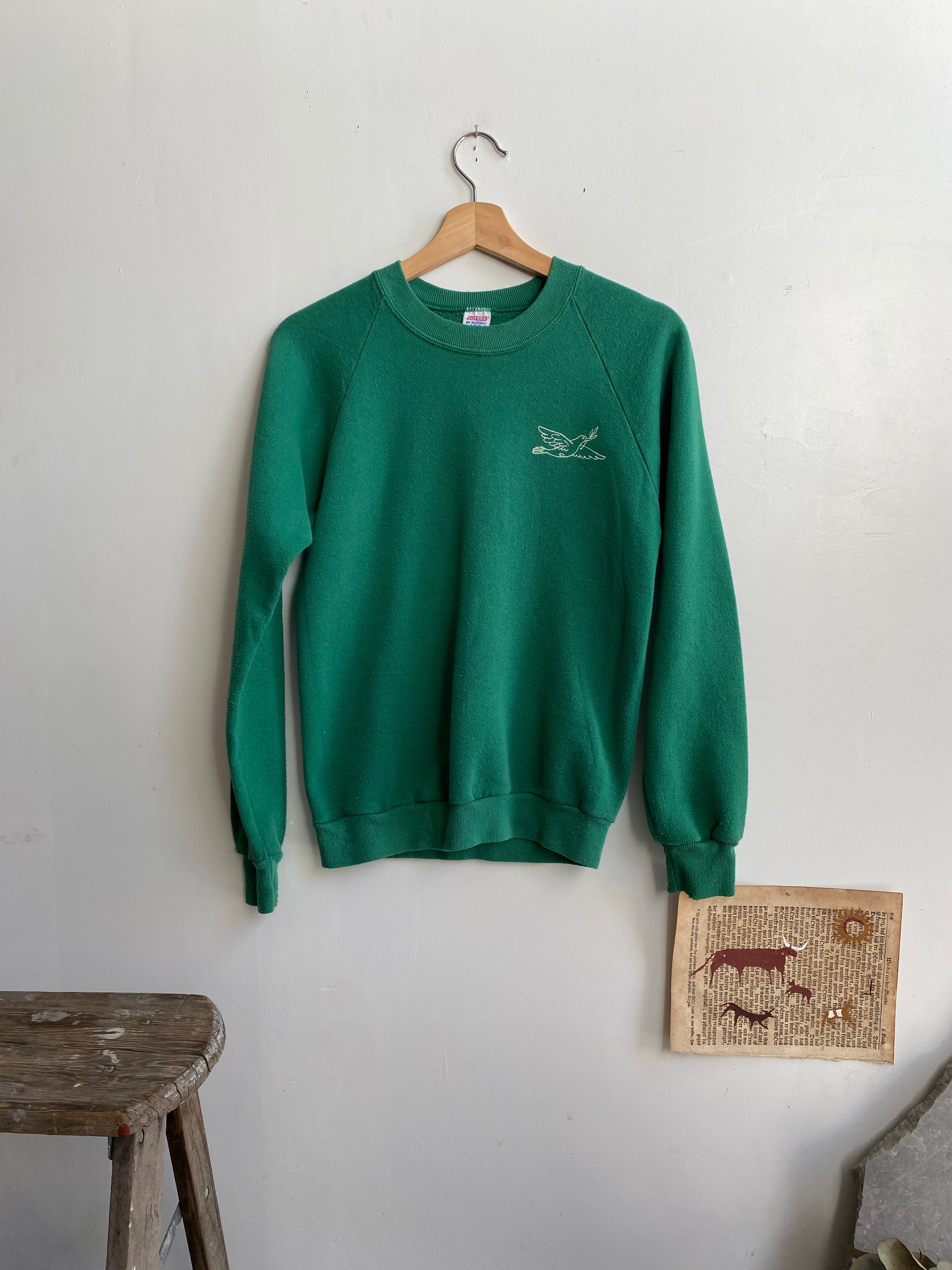 1990s Green Dove Sweatshirt (S/M)