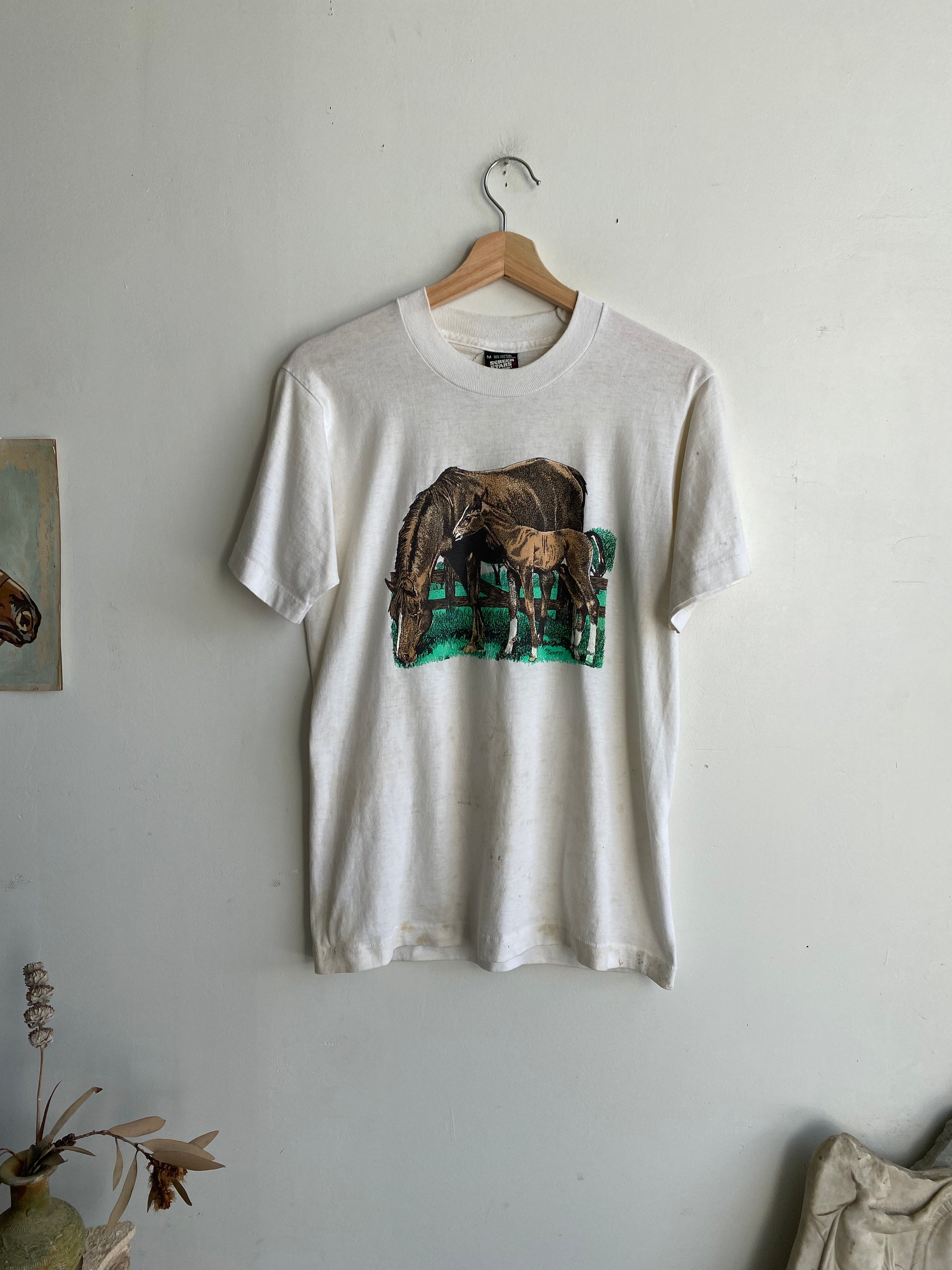 1990s Horses T-Shirt (S/M)