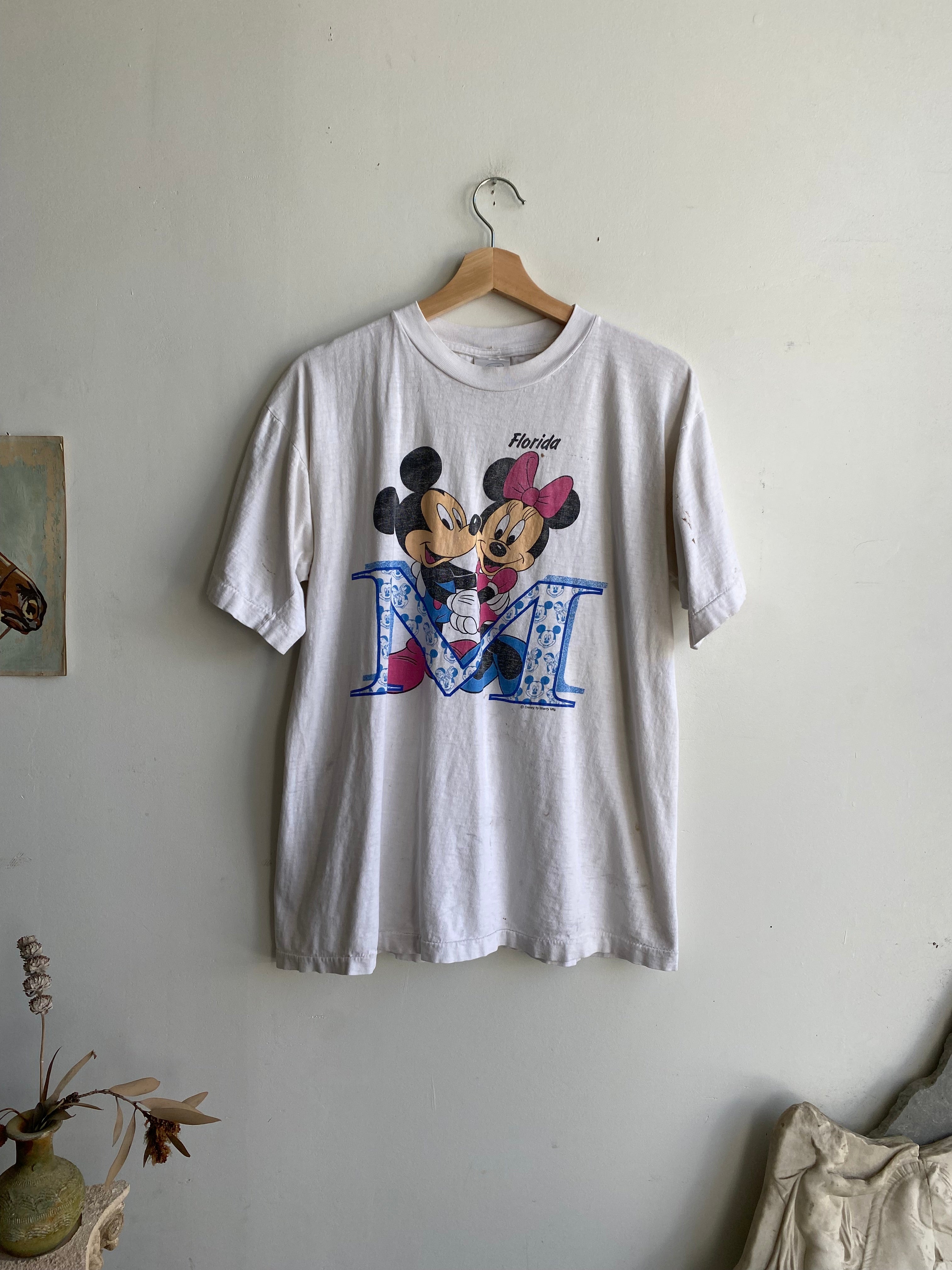 1990s Faded Mickey and Minnie Florida Tee (M)