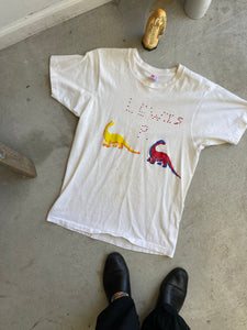 1980s/1990s Hand-Painted Dinosaurs Tee (S/M)