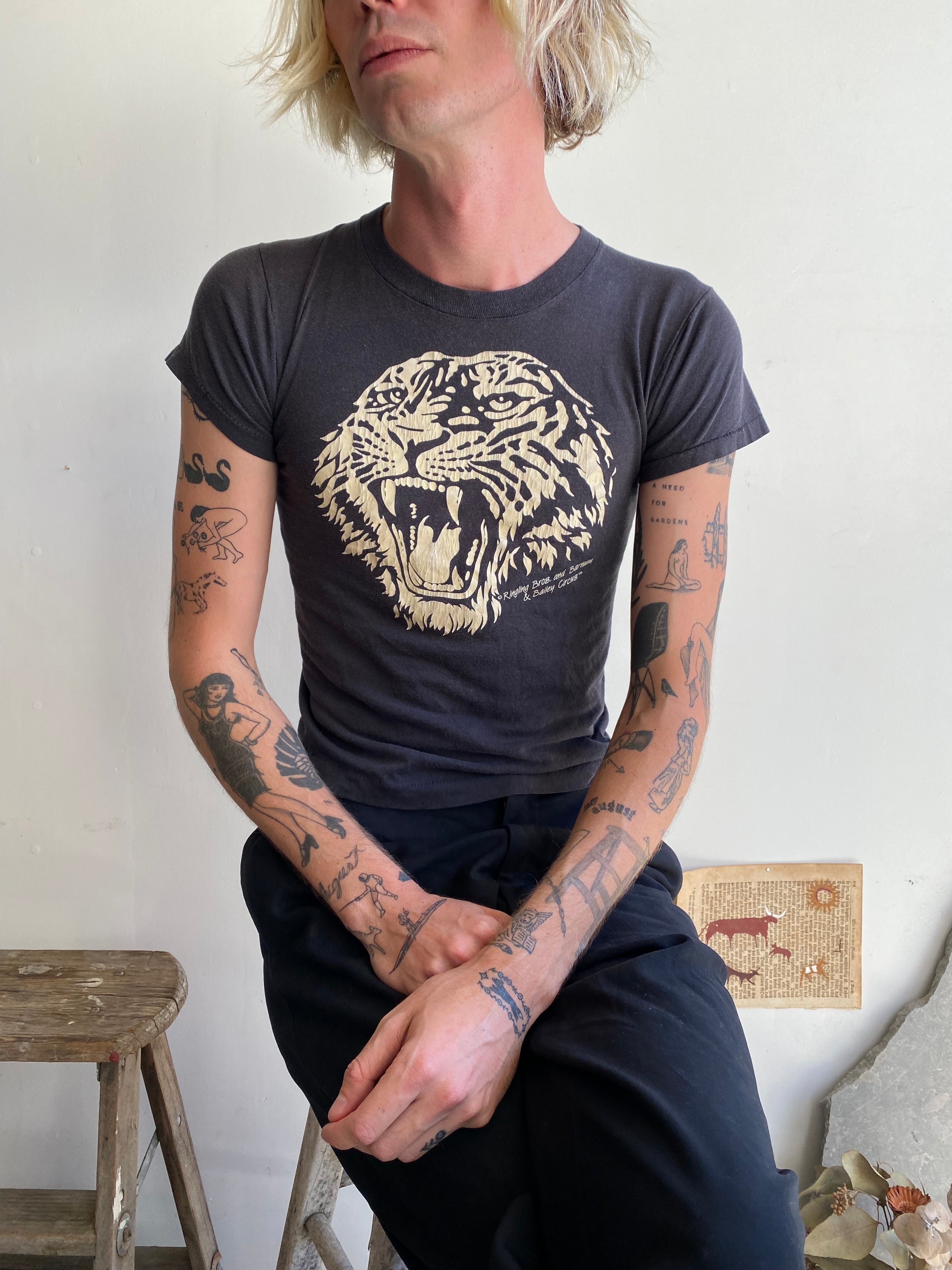 1970s Circus Tiger T-Shirt (XS)