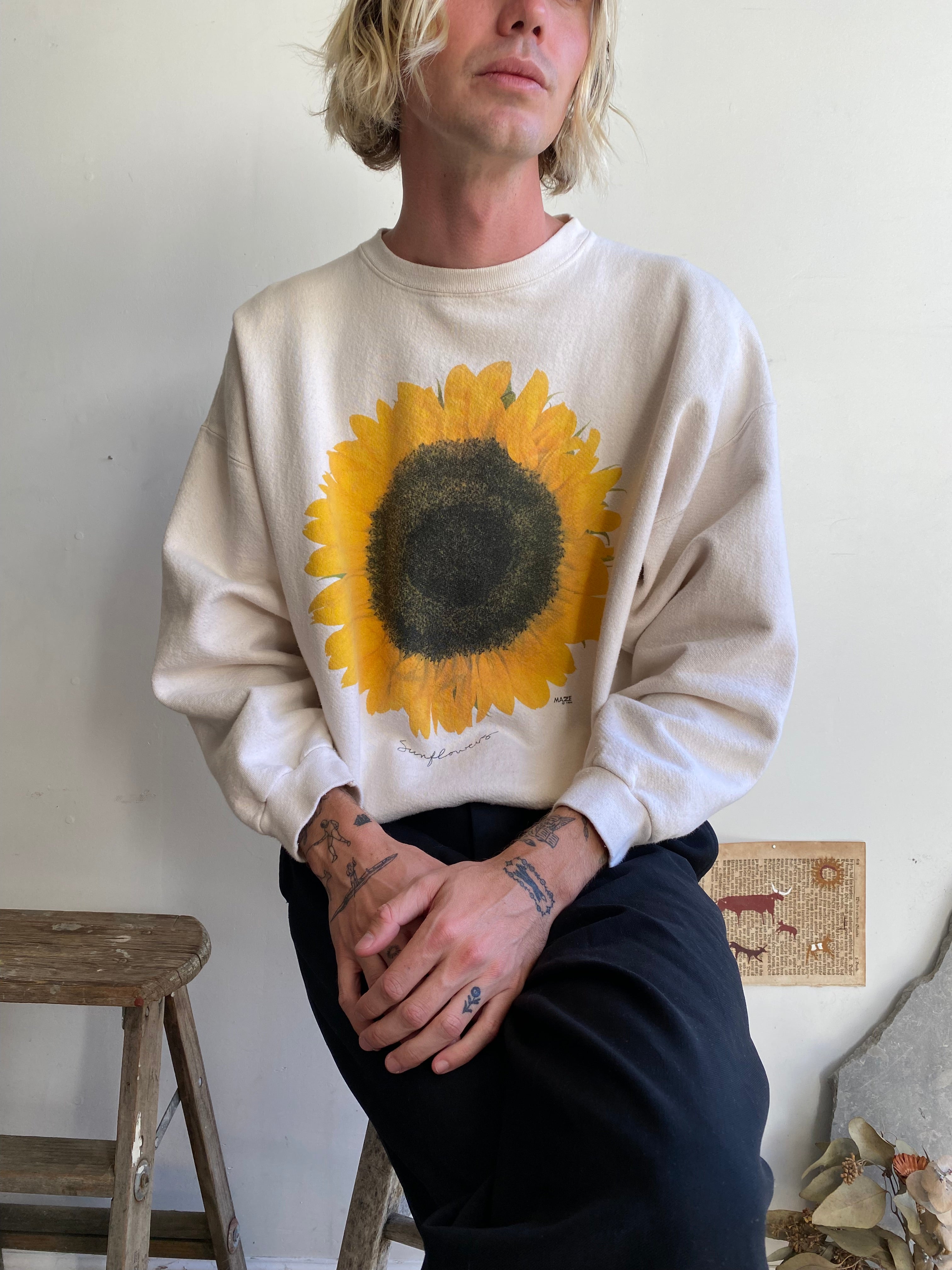 1980s/1990s Sunflowers Sweatshirt (Boxy M/L)