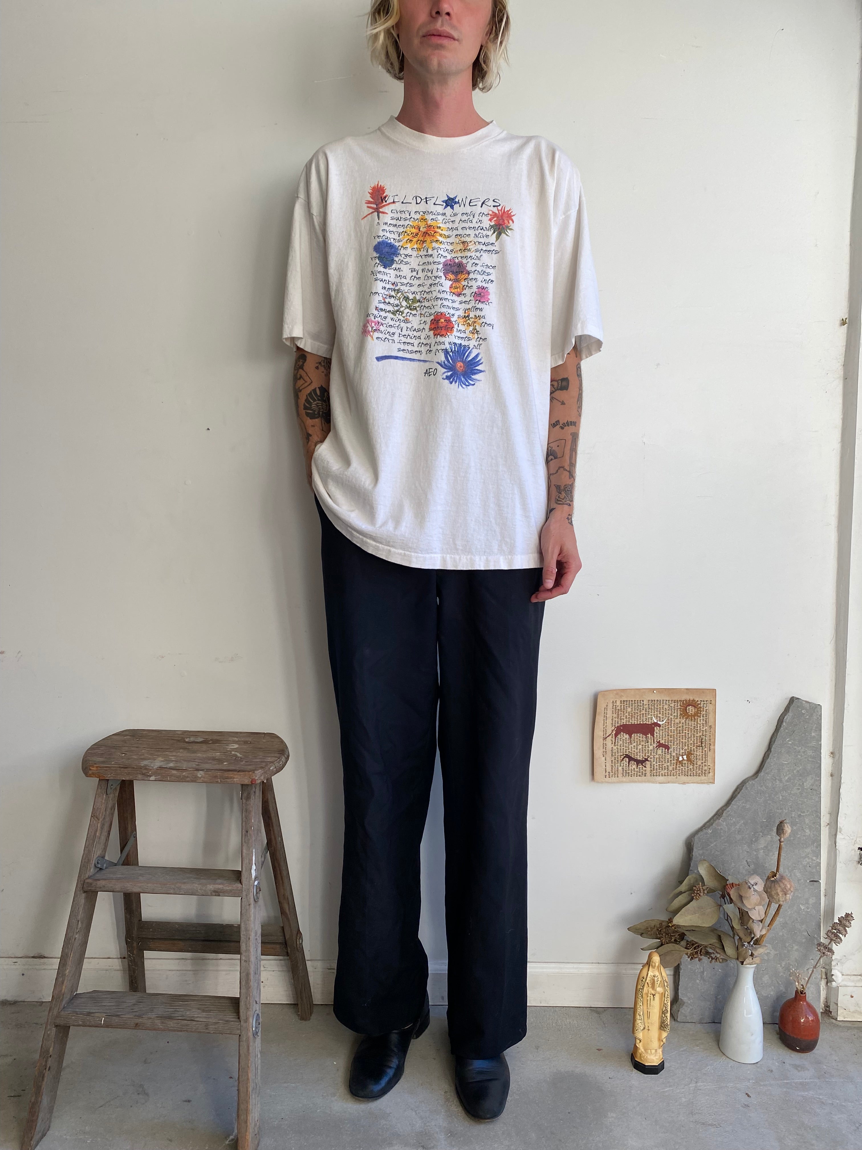 1990s Wildflowers Poem T-Shirt (XL)